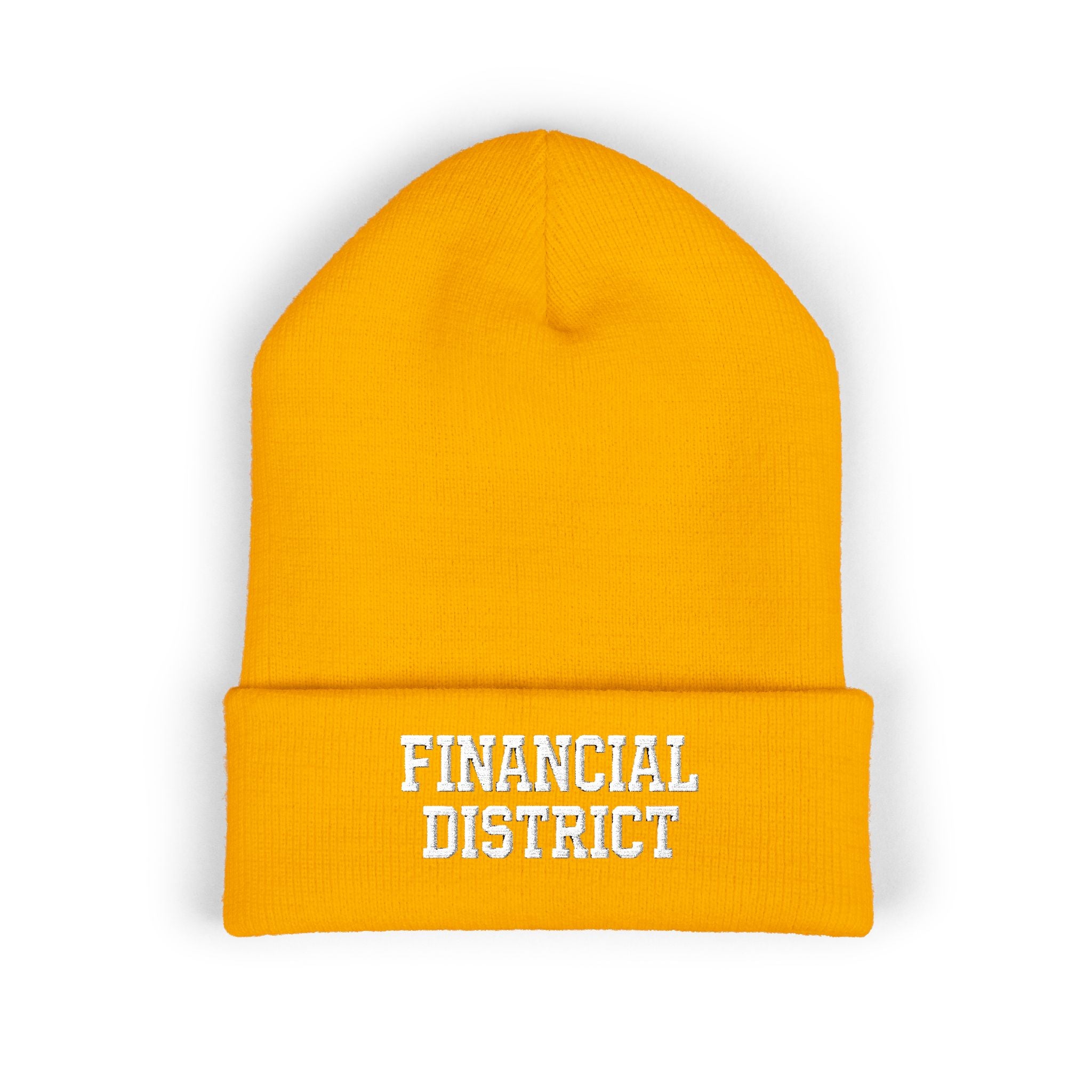 Financial District Embroidered Cuffed Beanie