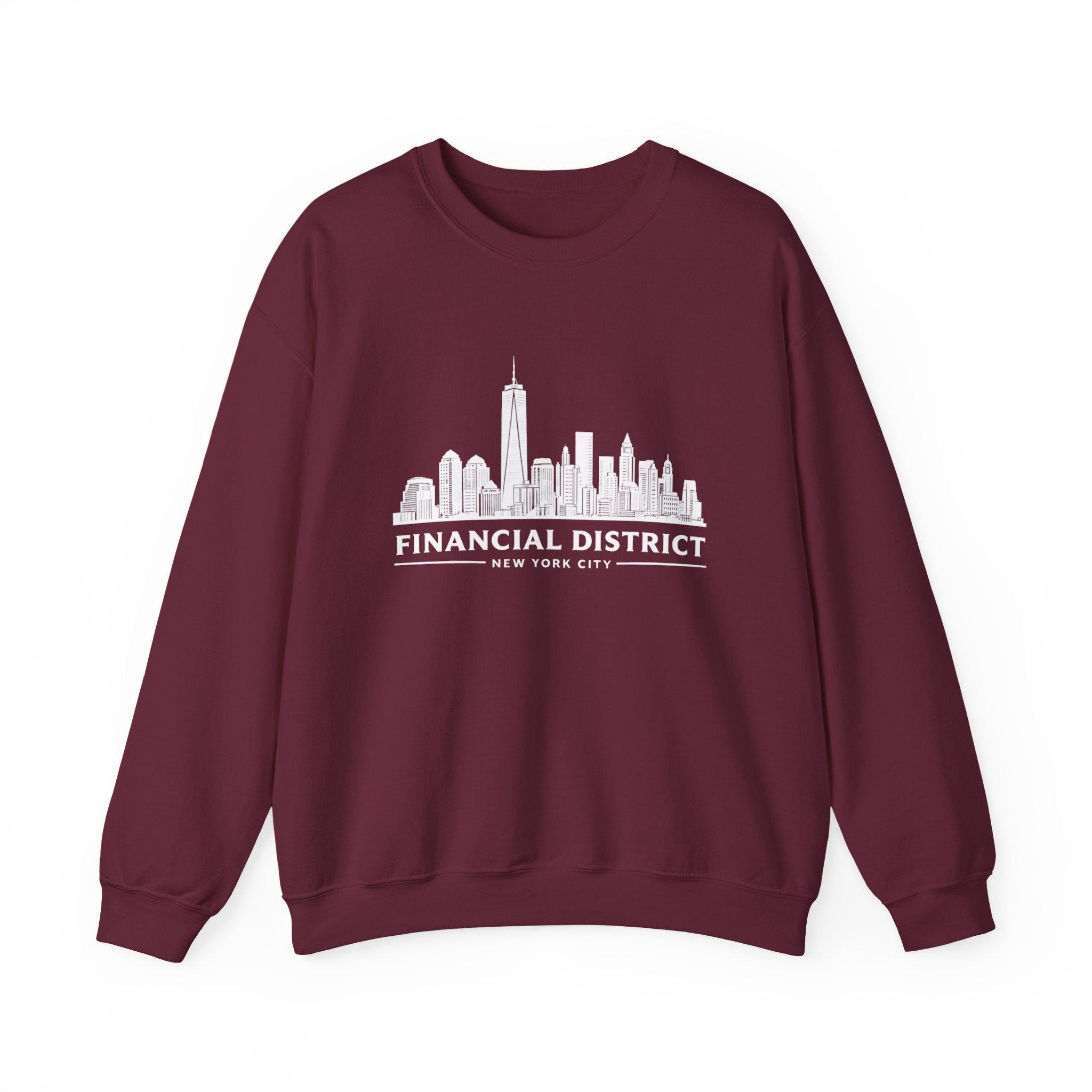 Financial District Crewneck Sweatshirt — New York Skyline Graphic