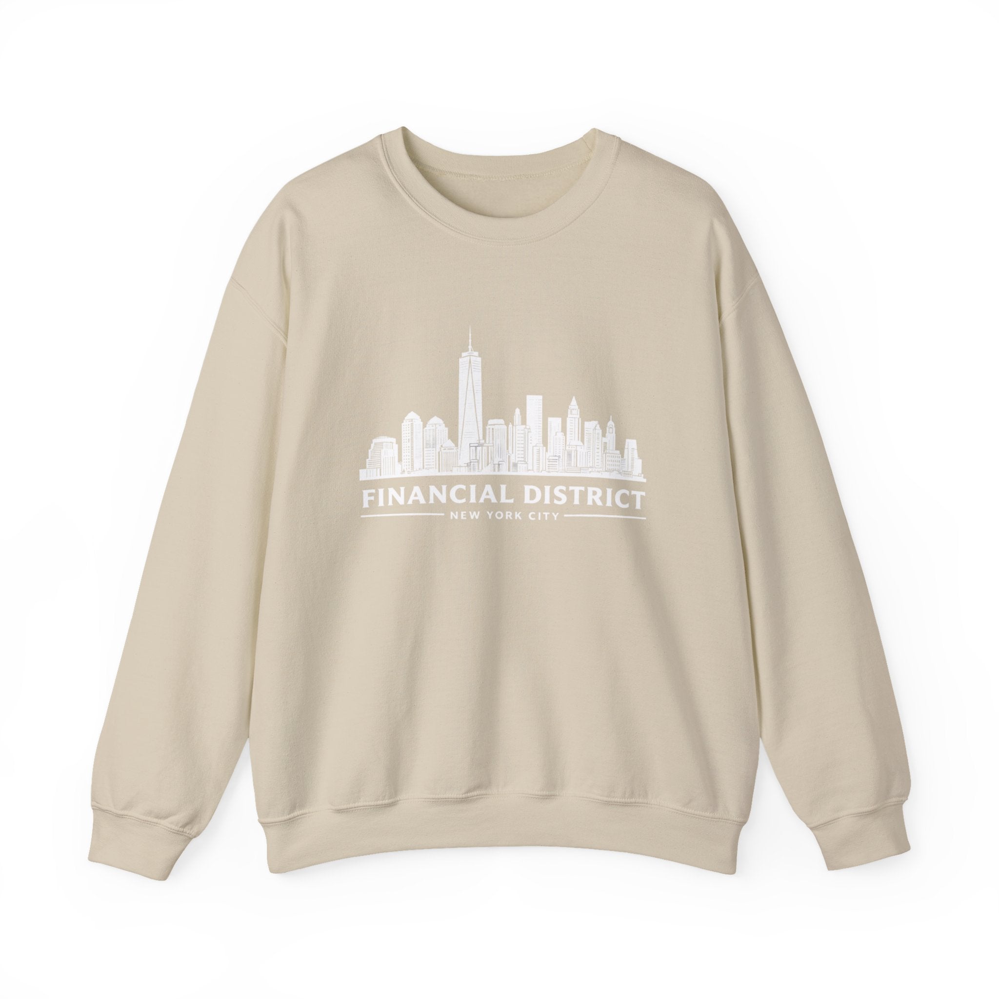 Financial District Crewneck Sweatshirt — New York Skyline Graphic