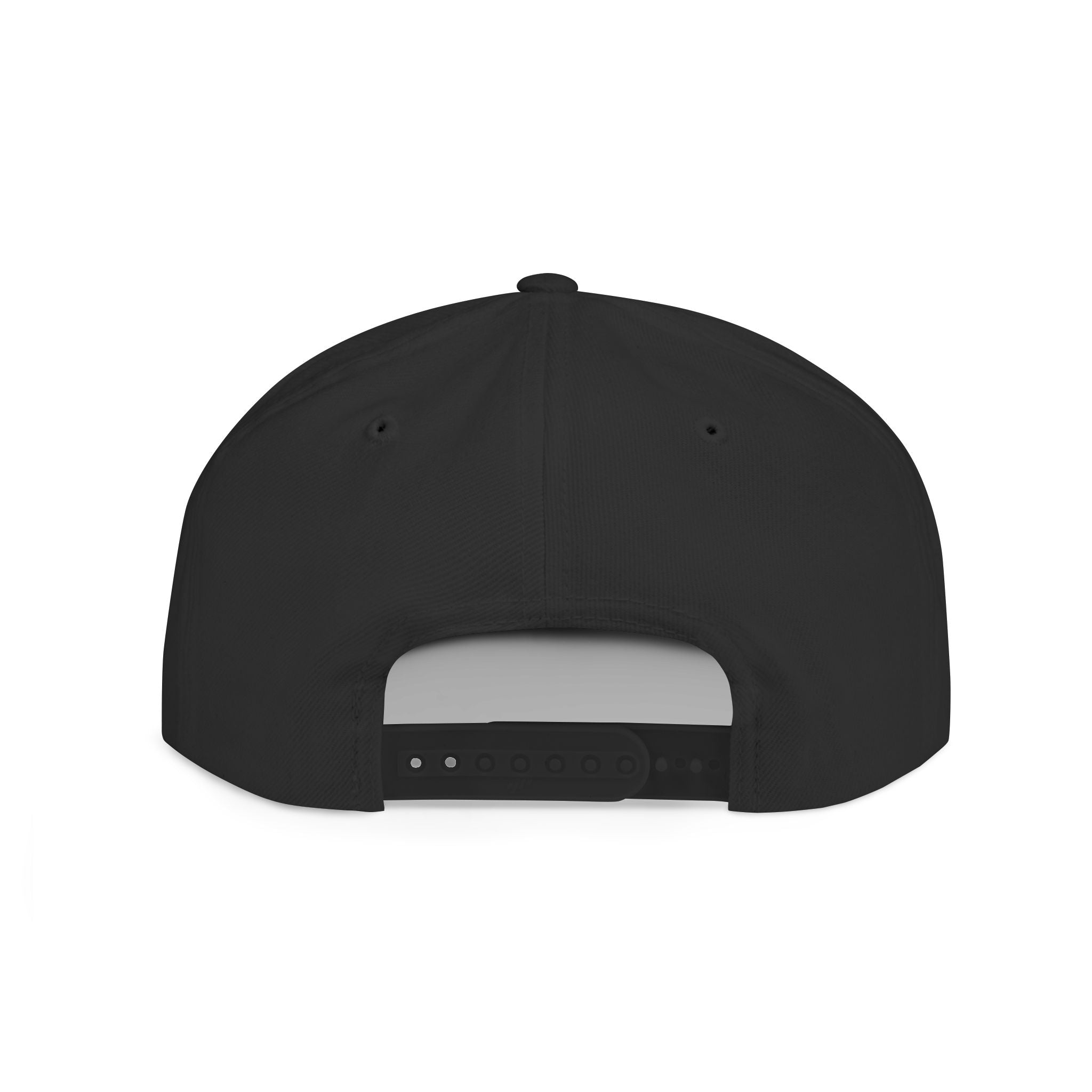 Flat Bill Snapback Hat — "Financial District" Script Embroidered Cap