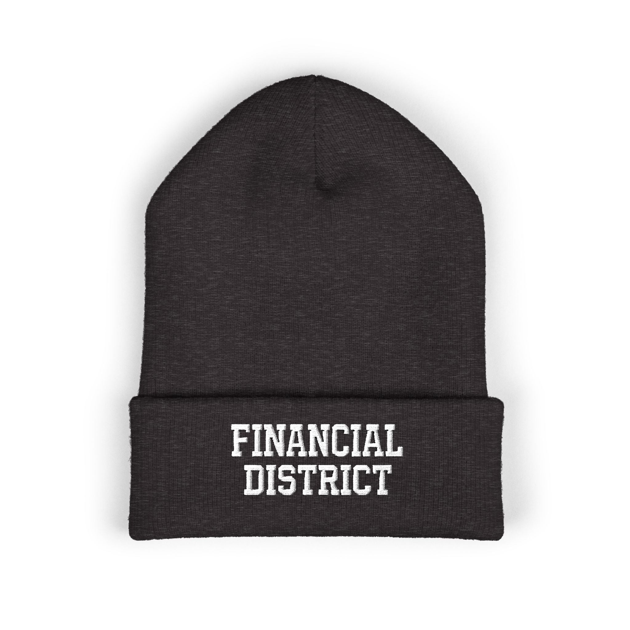 Financial District Embroidered Cuffed Beanie