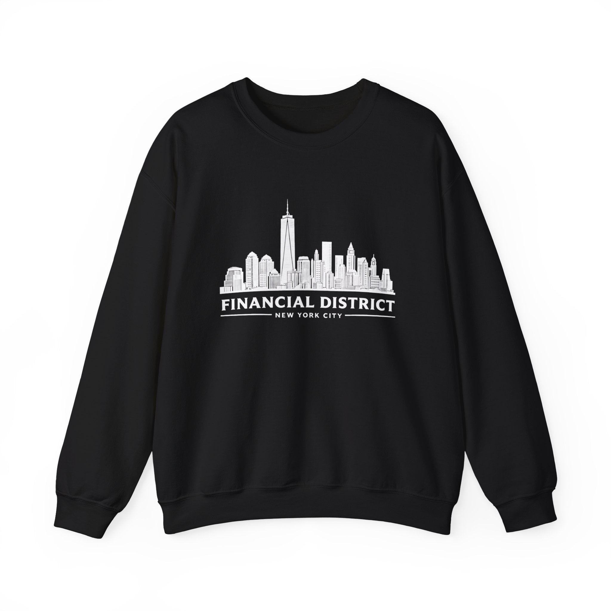 Financial District Crewneck Sweatshirt — New York Skyline Graphic