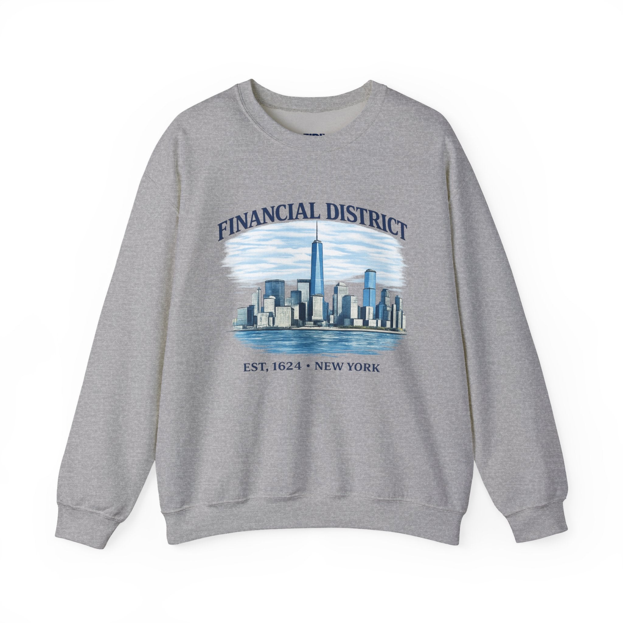 Financial District Crewneck Sweatshirt — New York Skyline Graphic