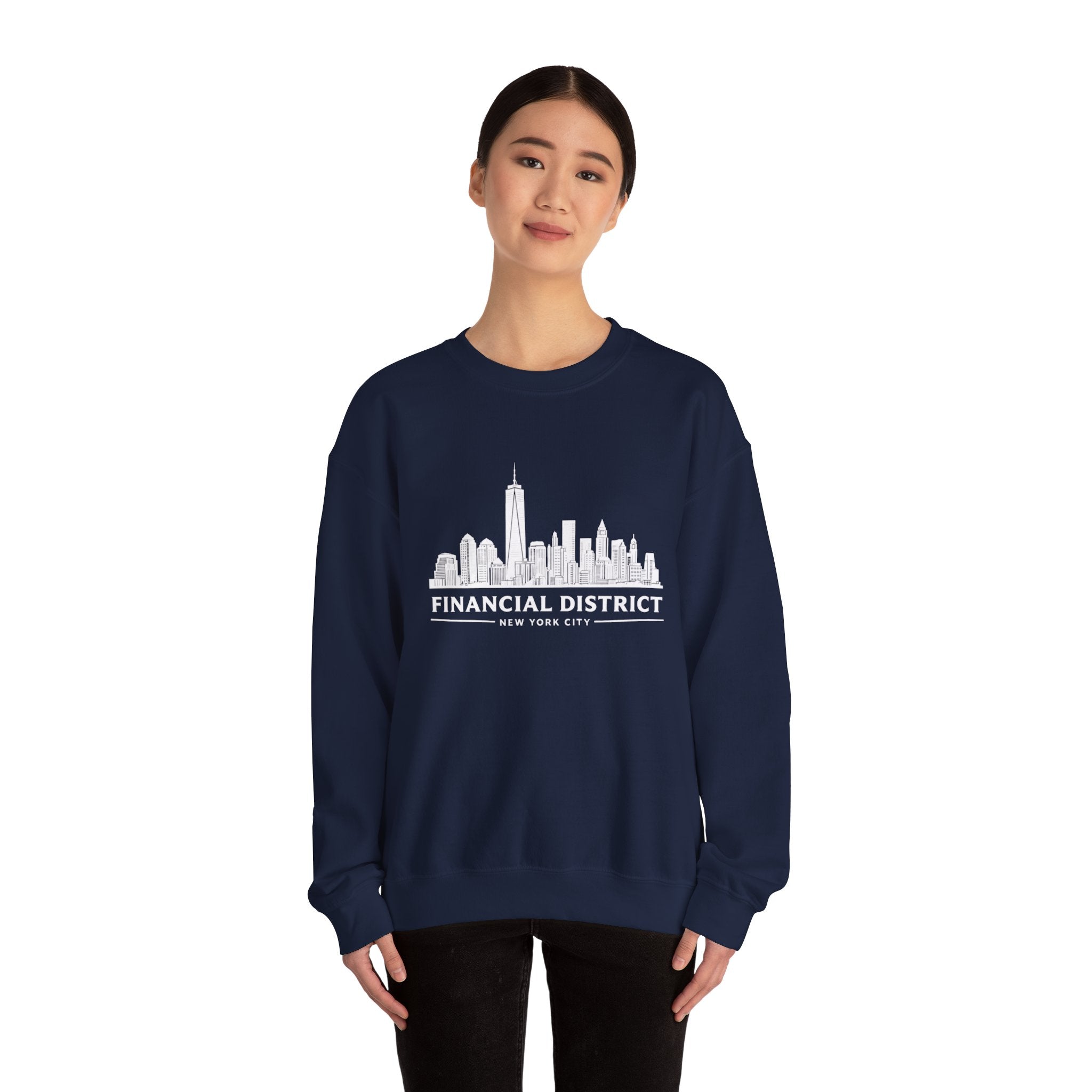 Financial District Crewneck Sweatshirt — New York Skyline Graphic