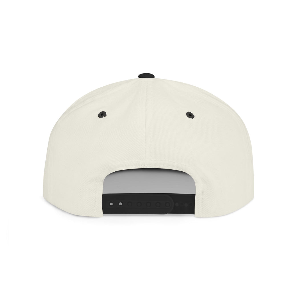 Flat Bill Snapback Hat — "Financial District" Script Embroidered Cap
