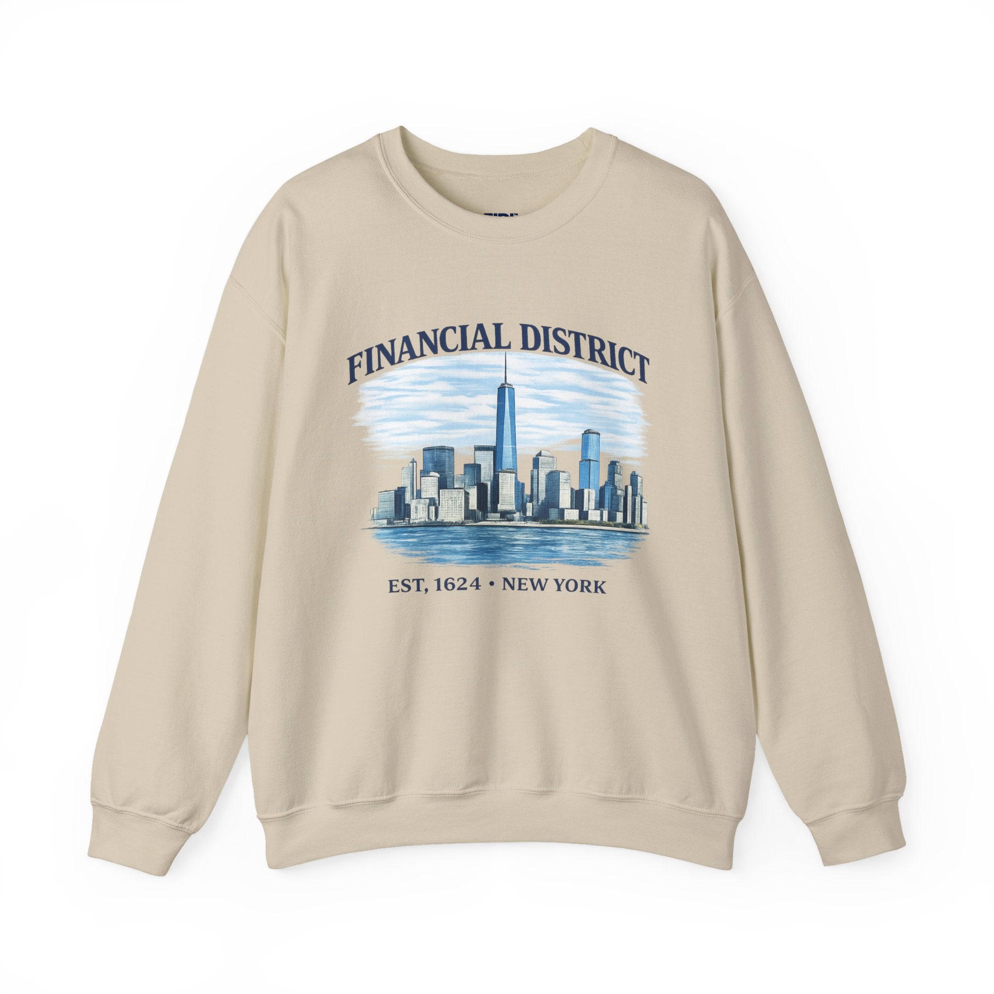 Financial District Crewneck Sweatshirt — New York Skyline Graphic