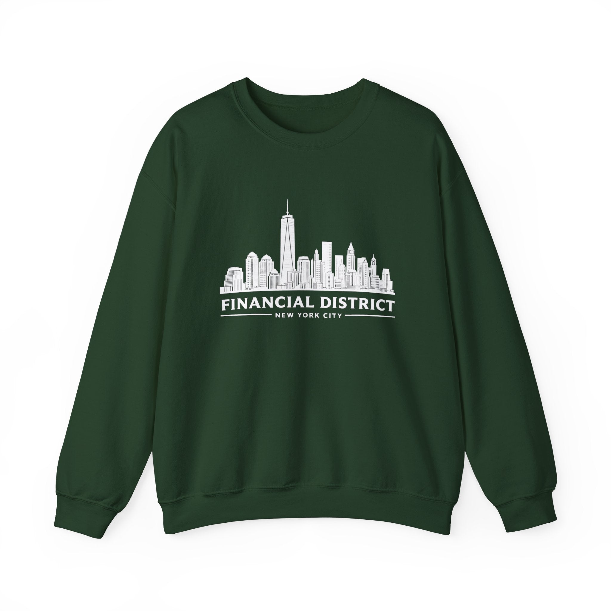 Financial District Crewneck Sweatshirt — New York Skyline Graphic