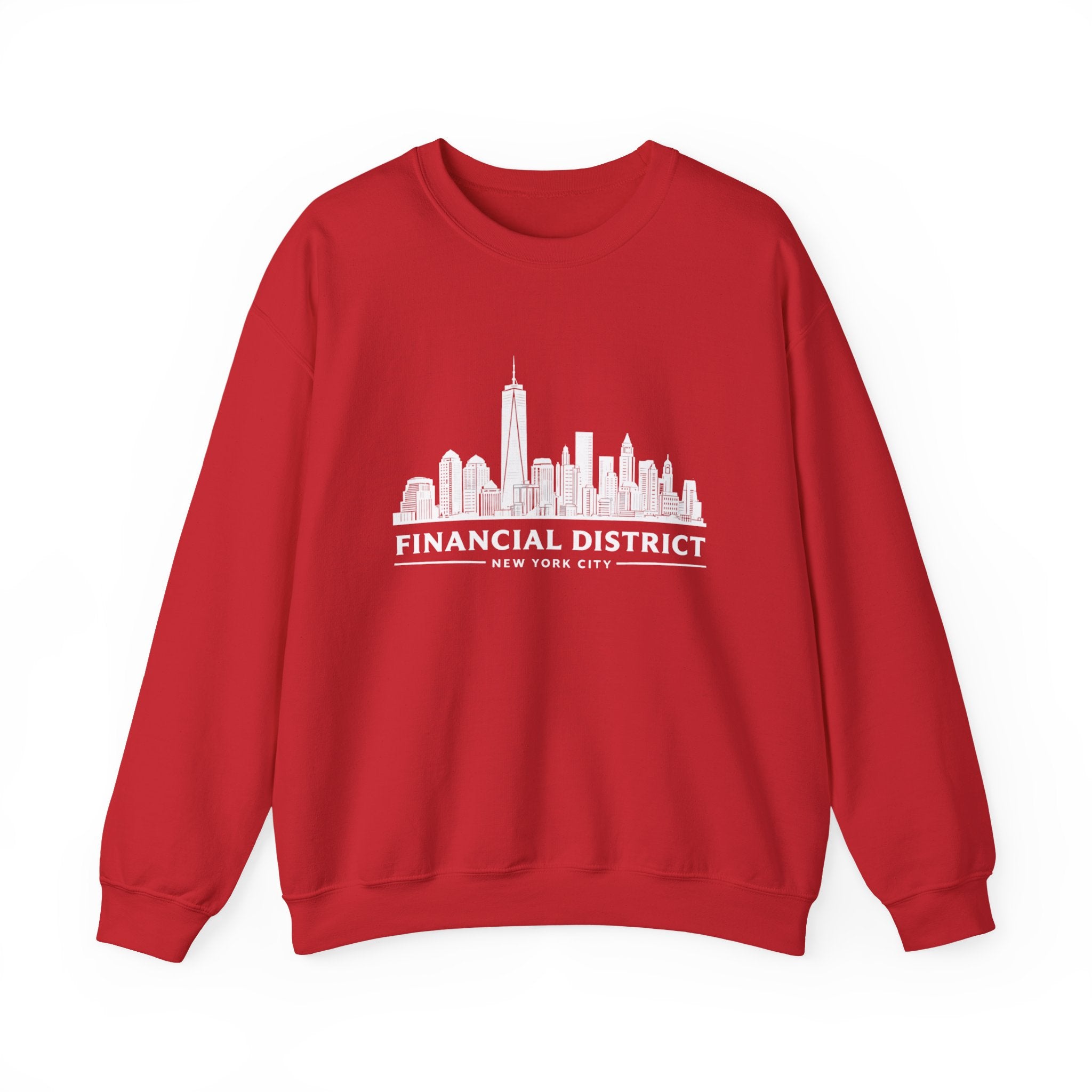 Financial District Crewneck Sweatshirt — New York Skyline Graphic