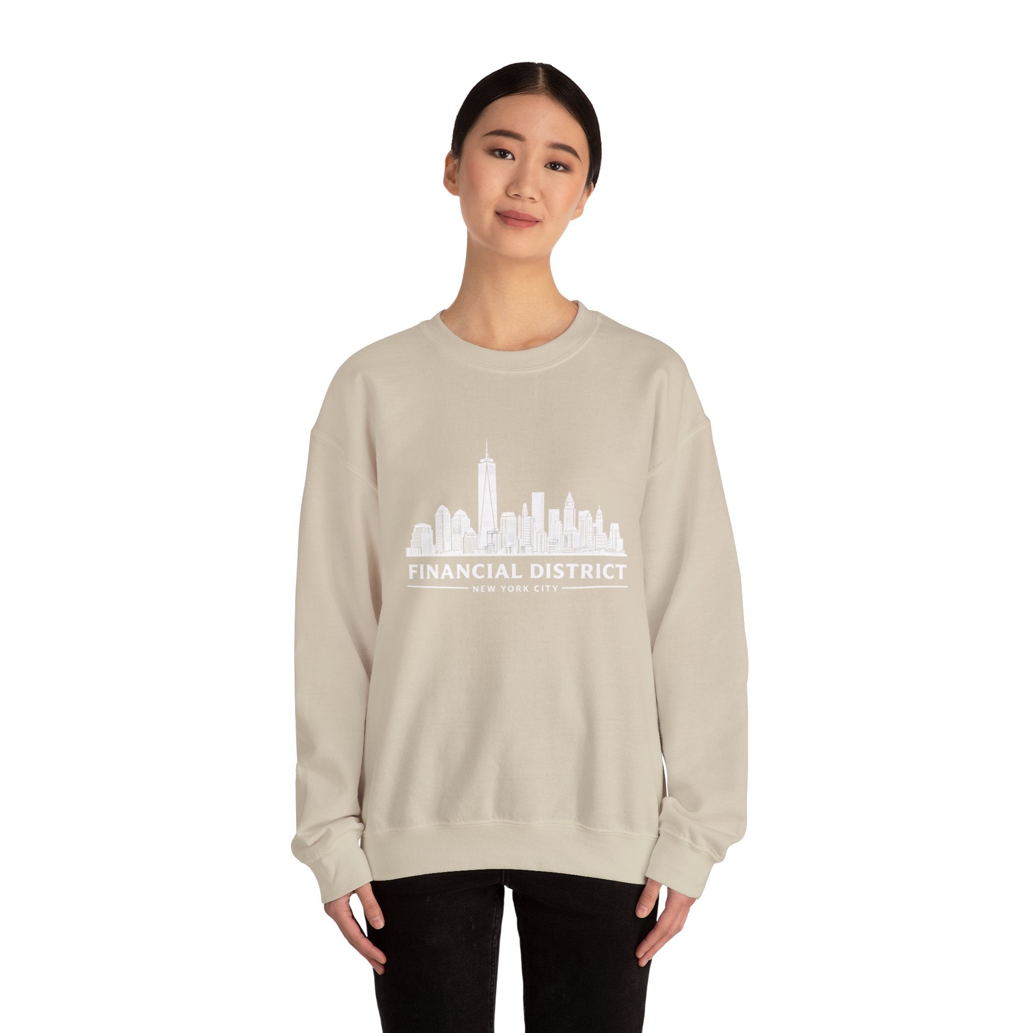 Financial District Crewneck Sweatshirt — New York Skyline Graphic