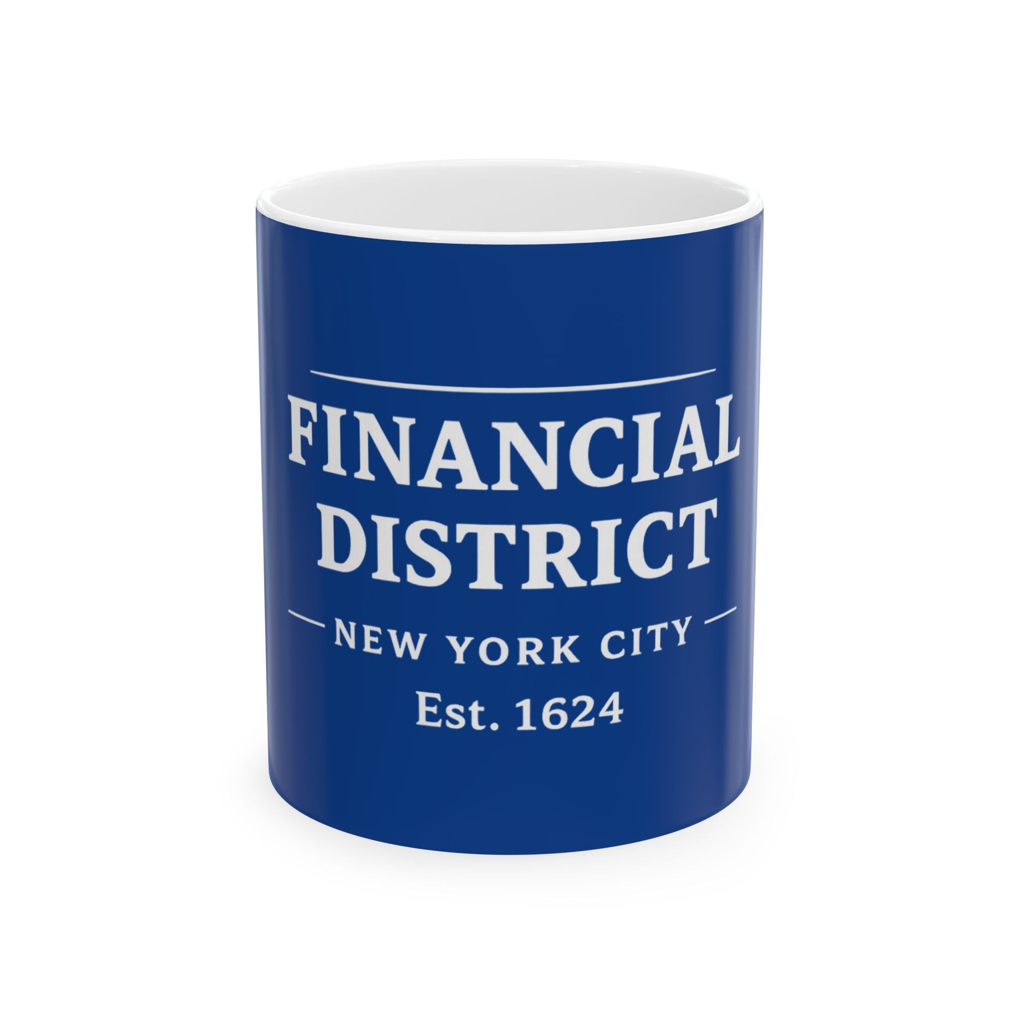 Financial District New York City Est. 1624 Coffee Mug (Blue)
