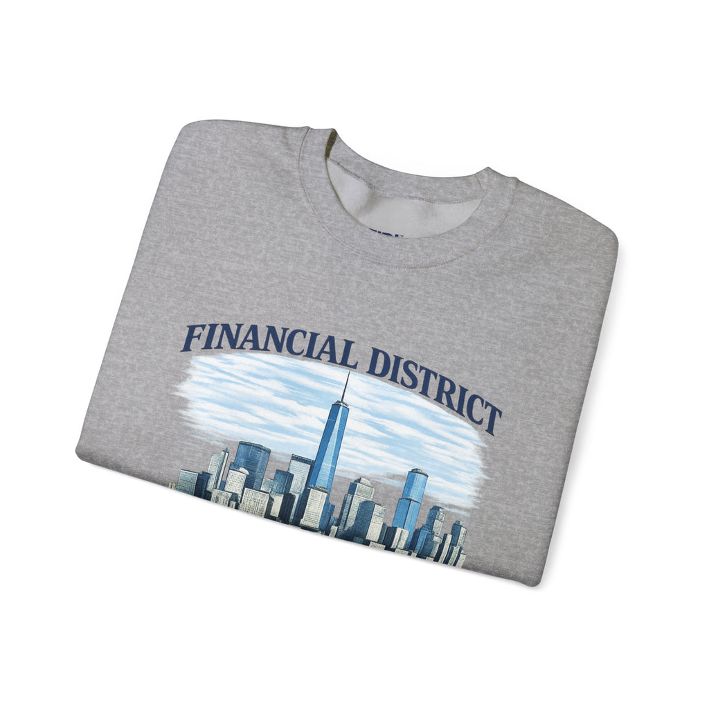 Financial District Crewneck Sweatshirt — New York Skyline Graphic