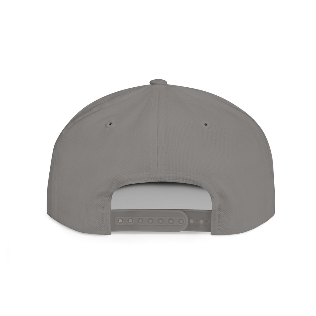 Flat Bill Snapback Hat — "Financial District" Script Embroidered Cap