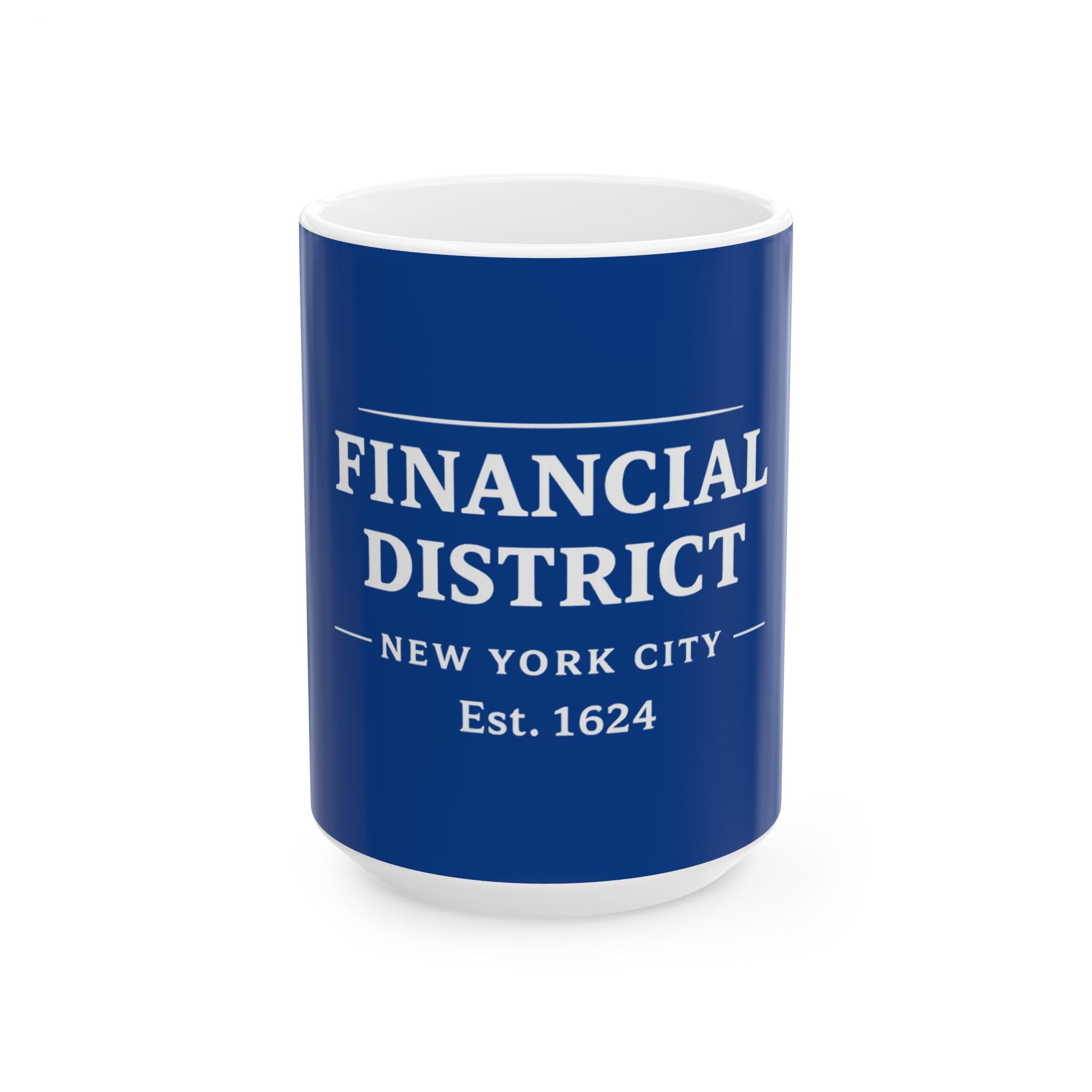 Financial District New York City Est. 1624 Coffee Mug (Blue)
