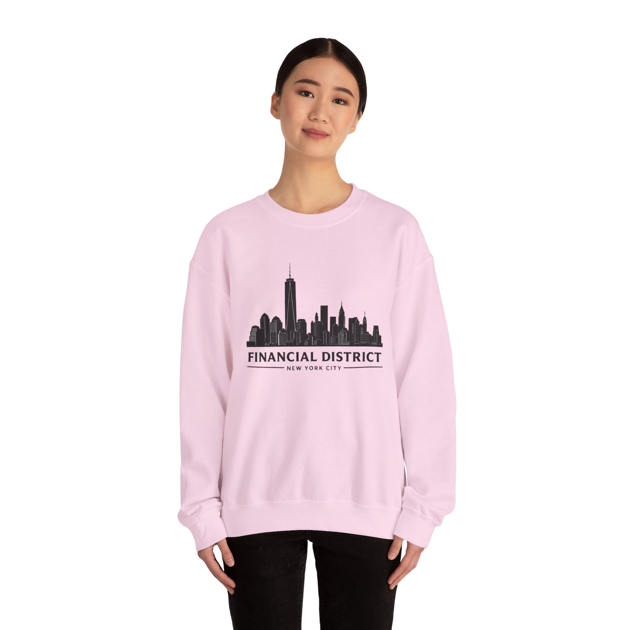 Financial District Crewneck Sweatshirt — New York Skyline Graphic