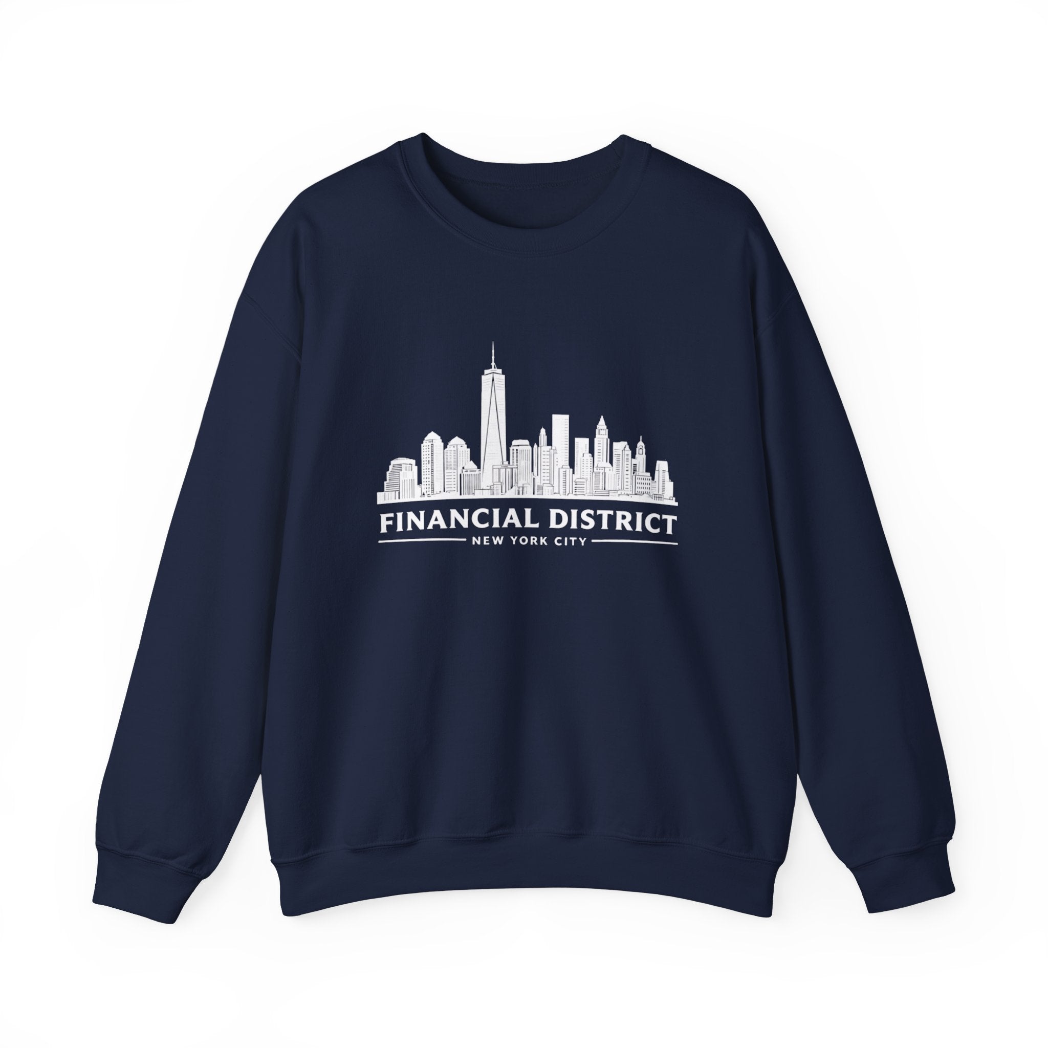 Financial District Crewneck Sweatshirt — New York Skyline Graphic