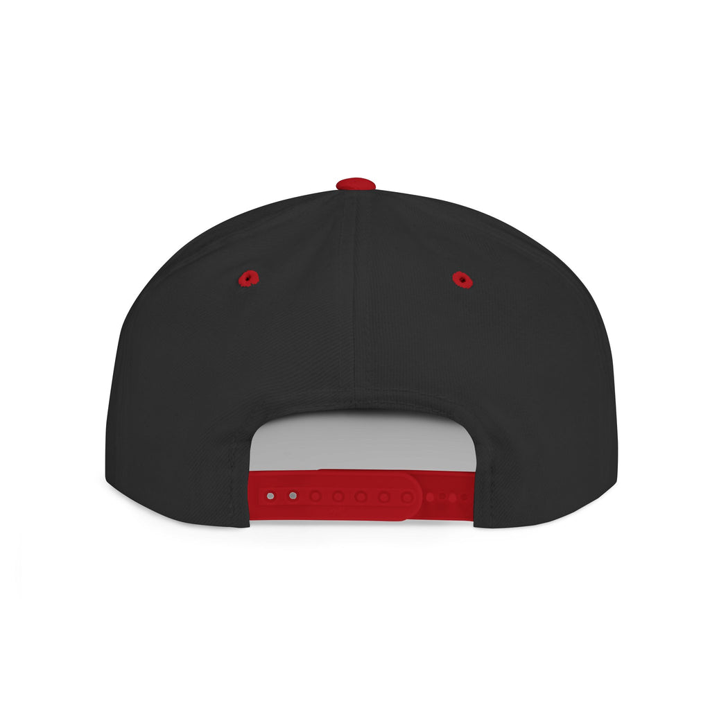 Flat Bill Snapback Hat — "Financial District" Script Embroidered Cap