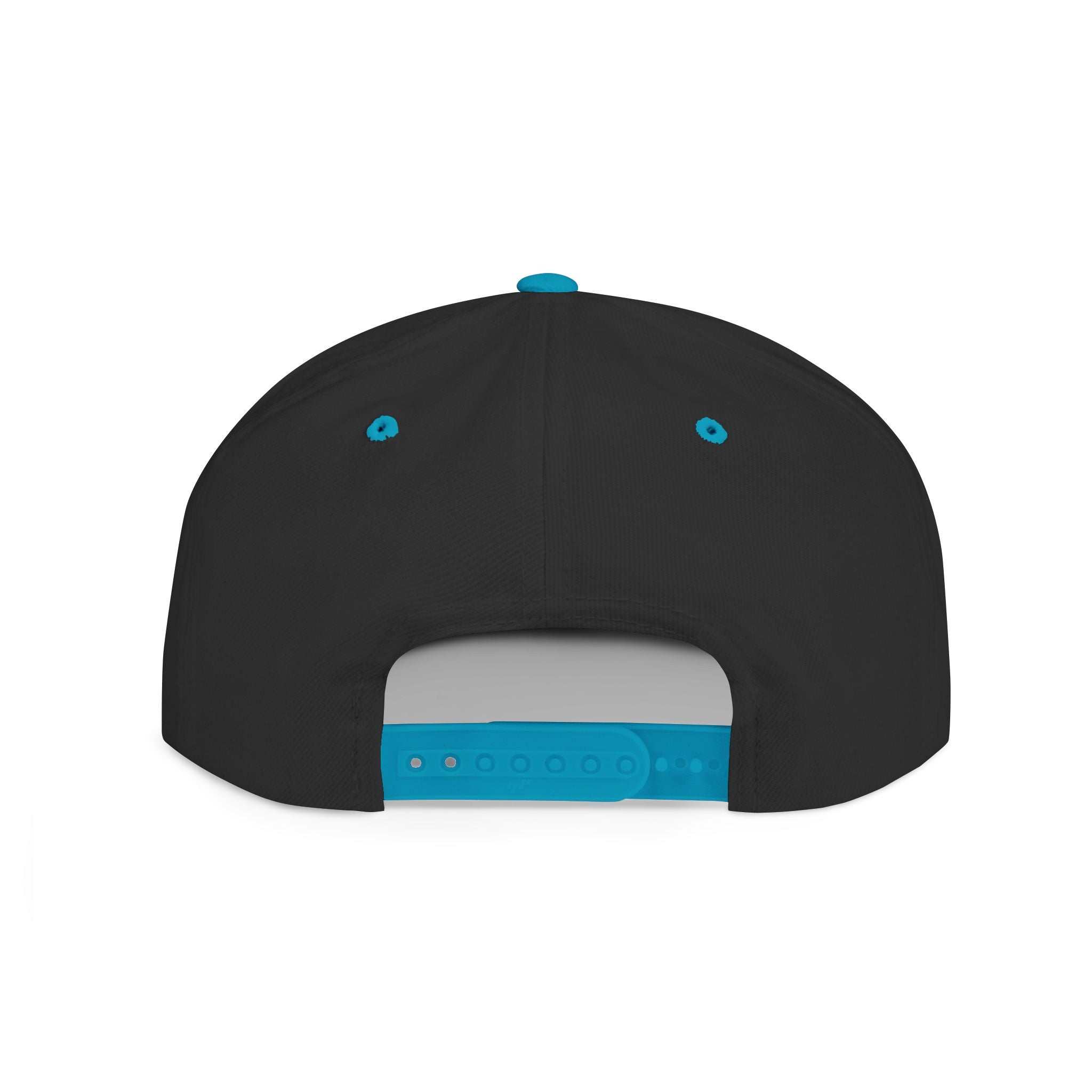 Flat Bill Snapback Hat — "Financial District" Script Embroidered Cap