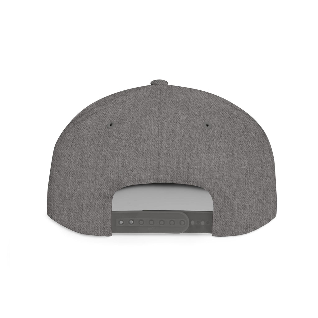 Flat Bill Snapback Hat — "Financial District" Script Embroidered Cap