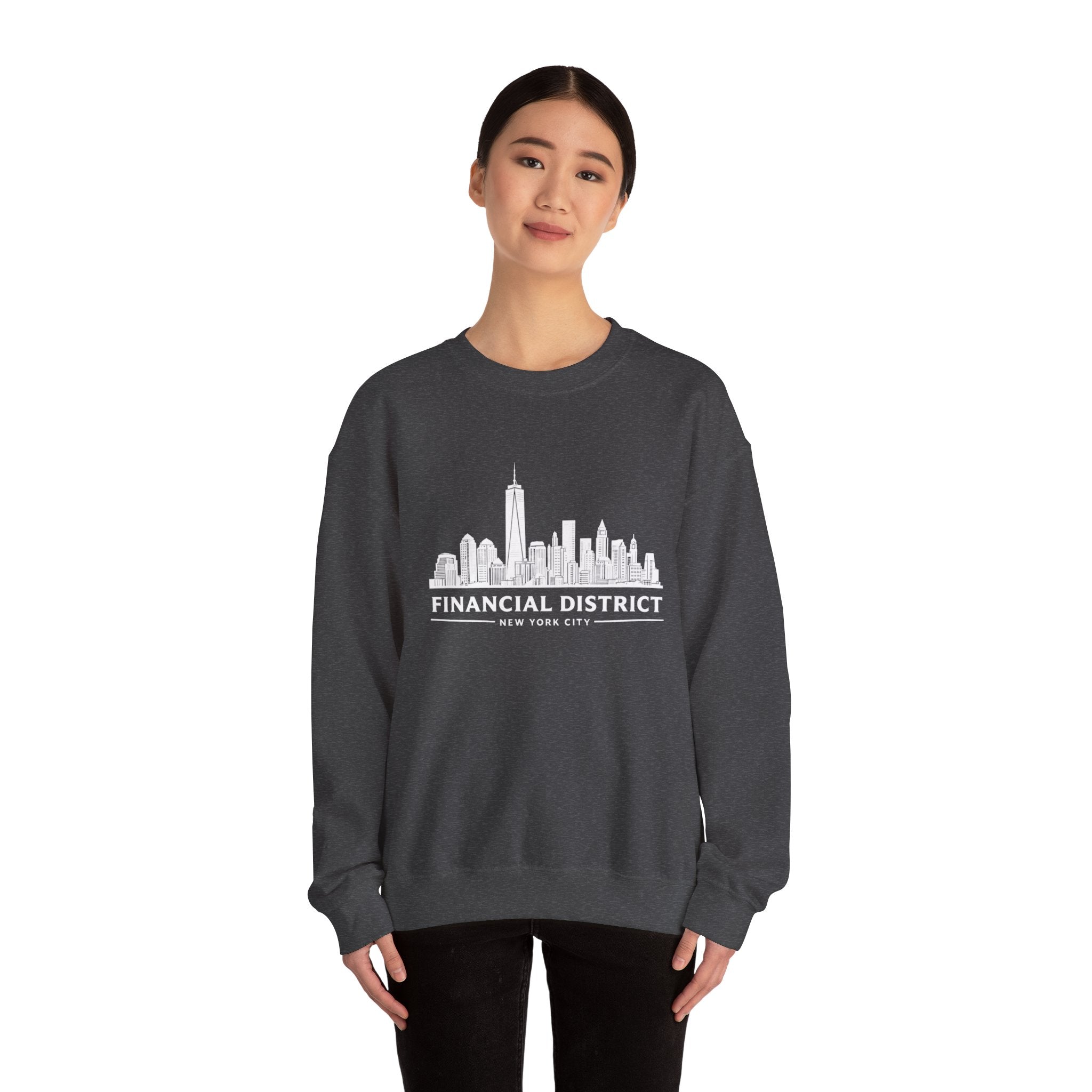 Financial District Crewneck Sweatshirt — New York Skyline Graphic