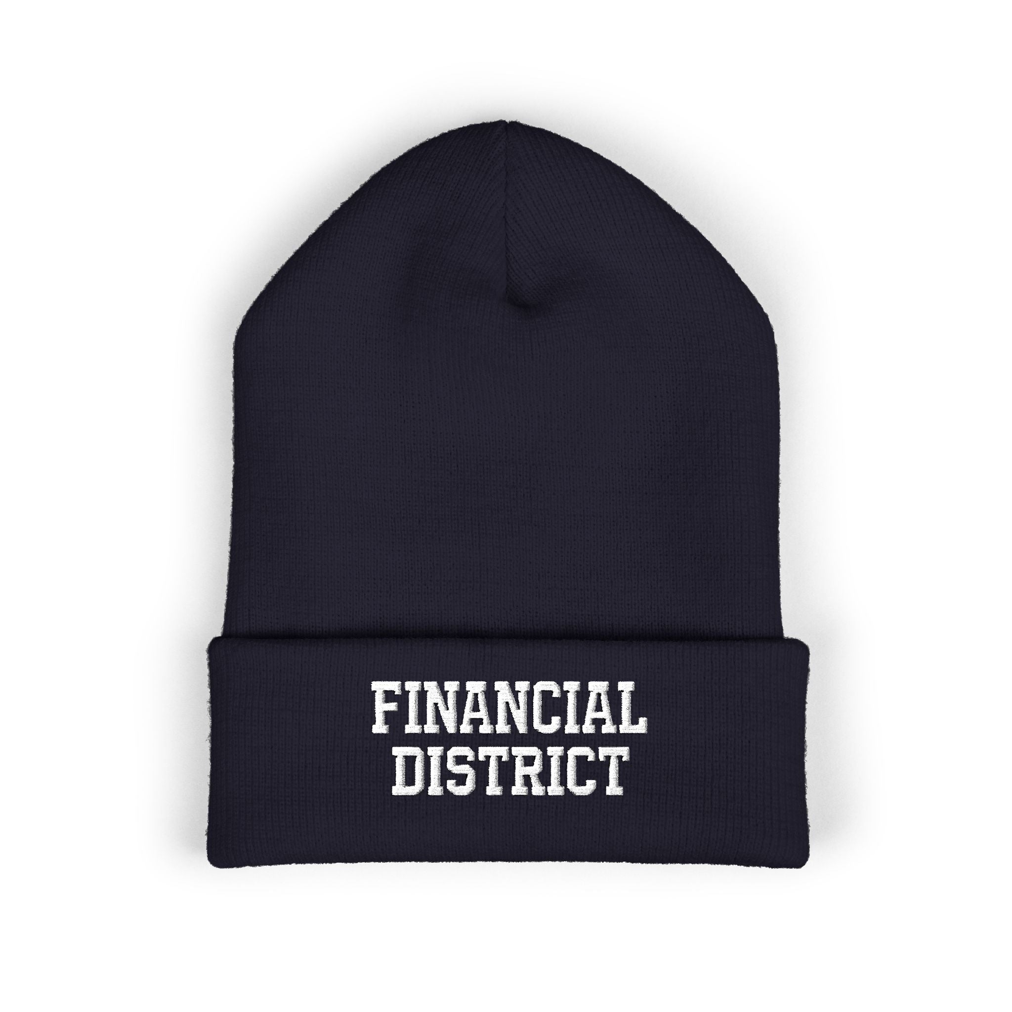 Financial District Embroidered Cuffed Beanie