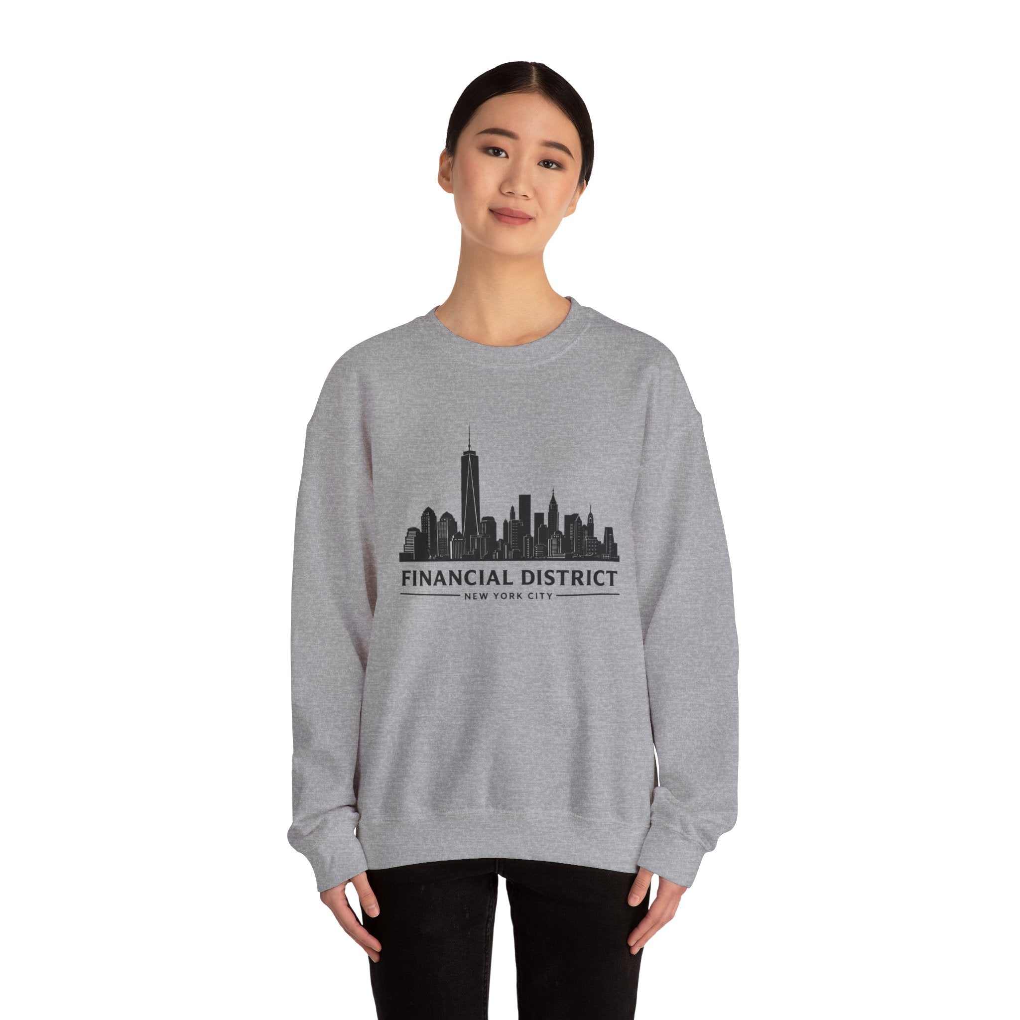 Financial District Crewneck Sweatshirt — New York Skyline Graphic