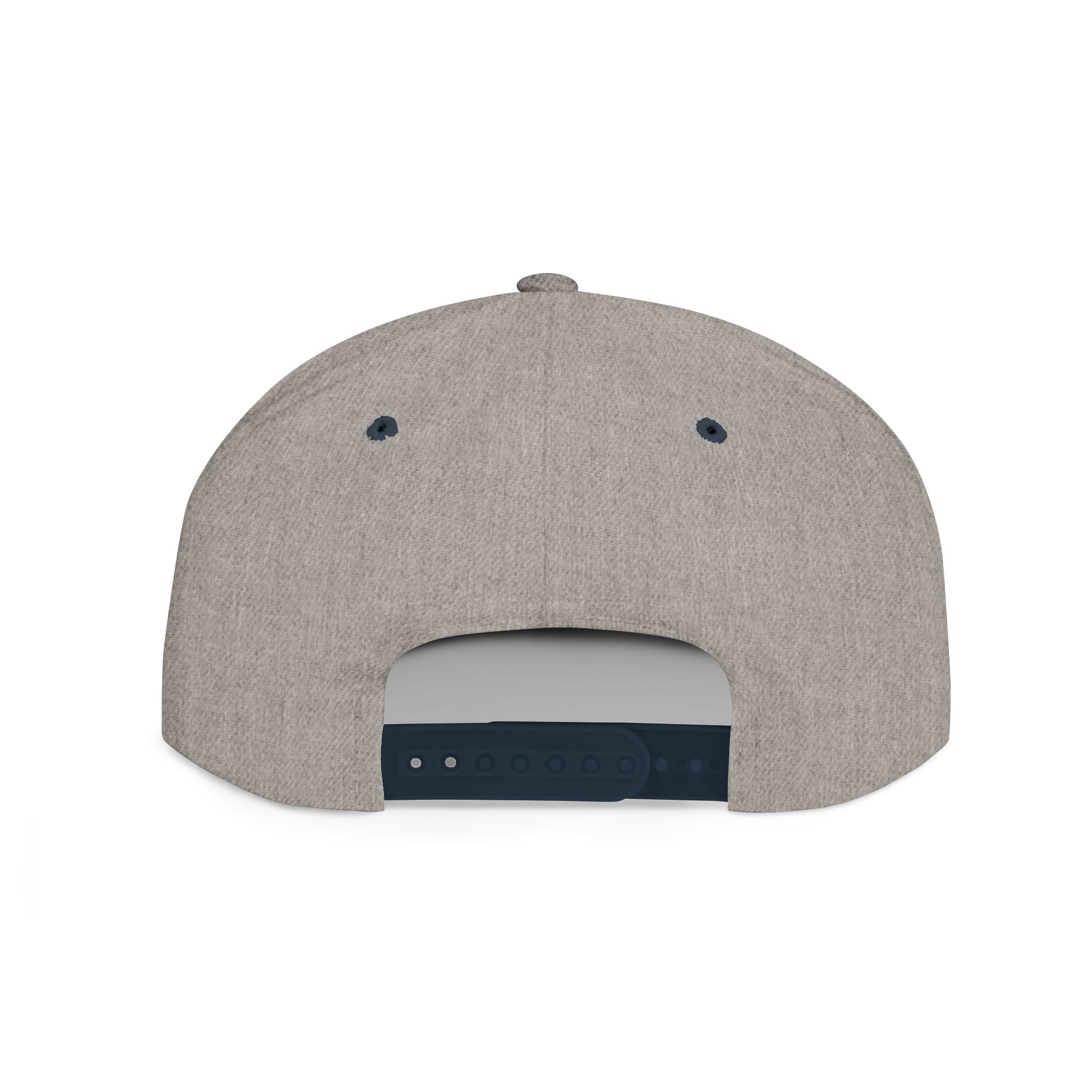 Flat Bill Snapback Hat — "Financial District" Script Embroidered Cap