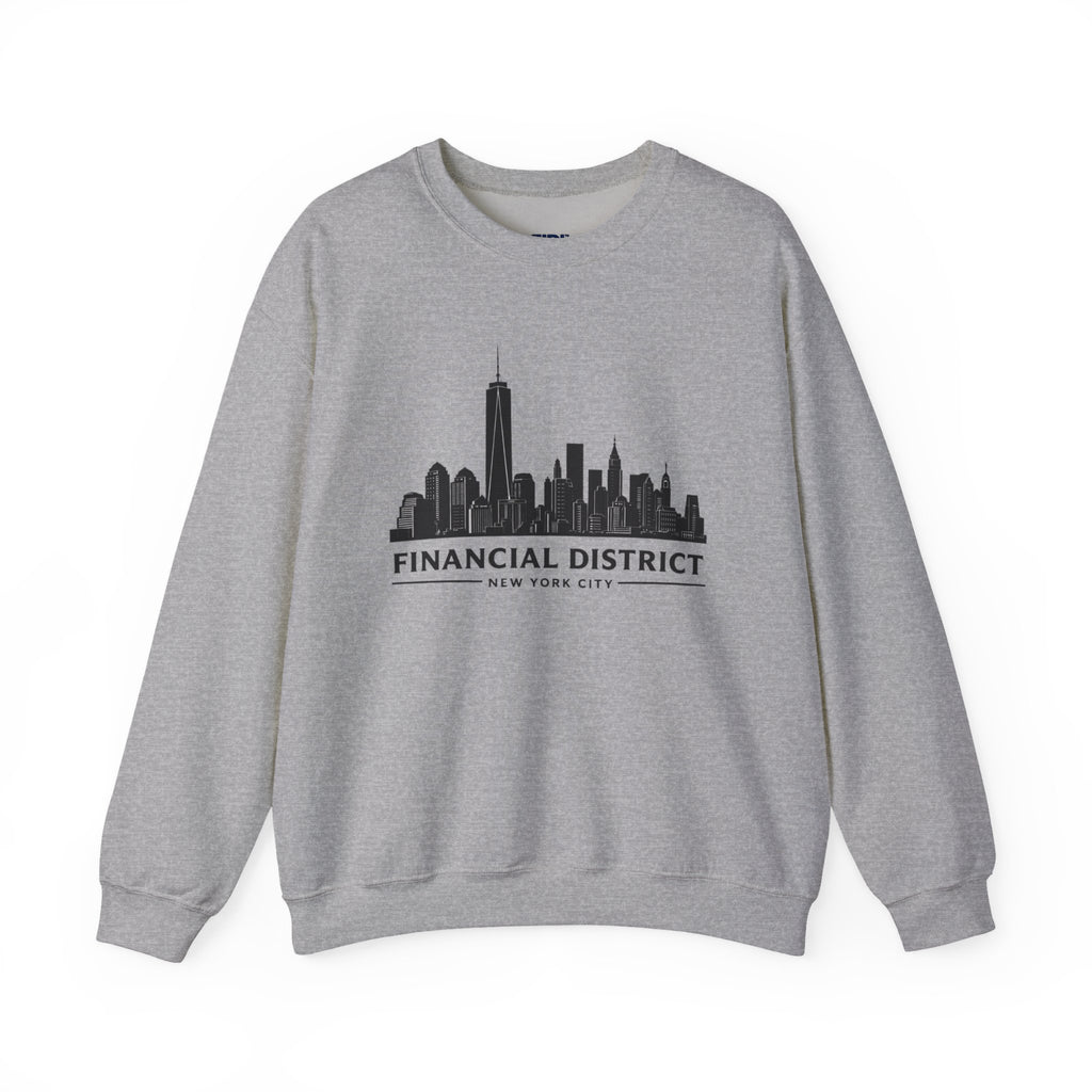 Financial District Crewneck Sweatshirt — New York Skyline Graphic