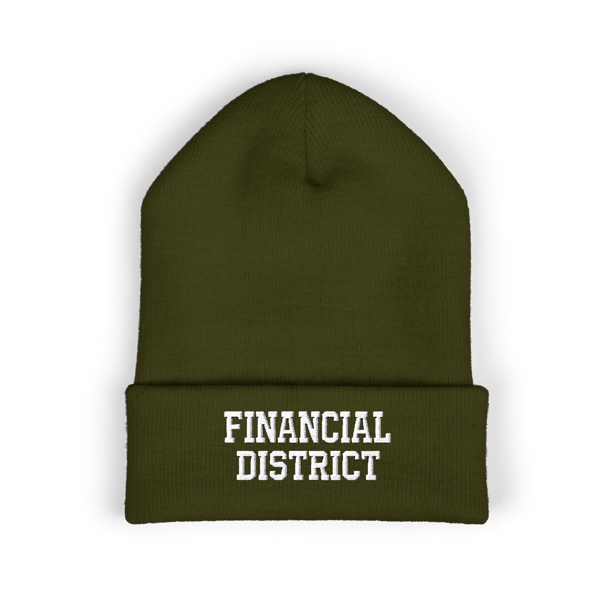 Financial District Embroidered Cuffed Beanie