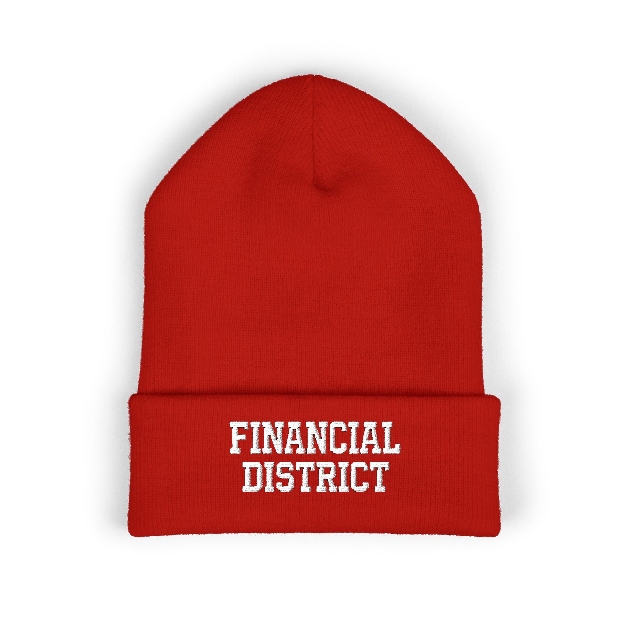 Financial District Embroidered Cuffed Beanie