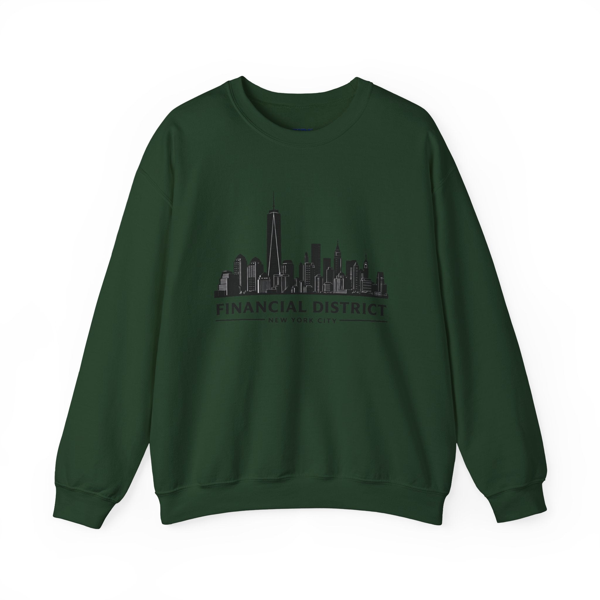 Financial District Crewneck Sweatshirt — New York Skyline Graphic