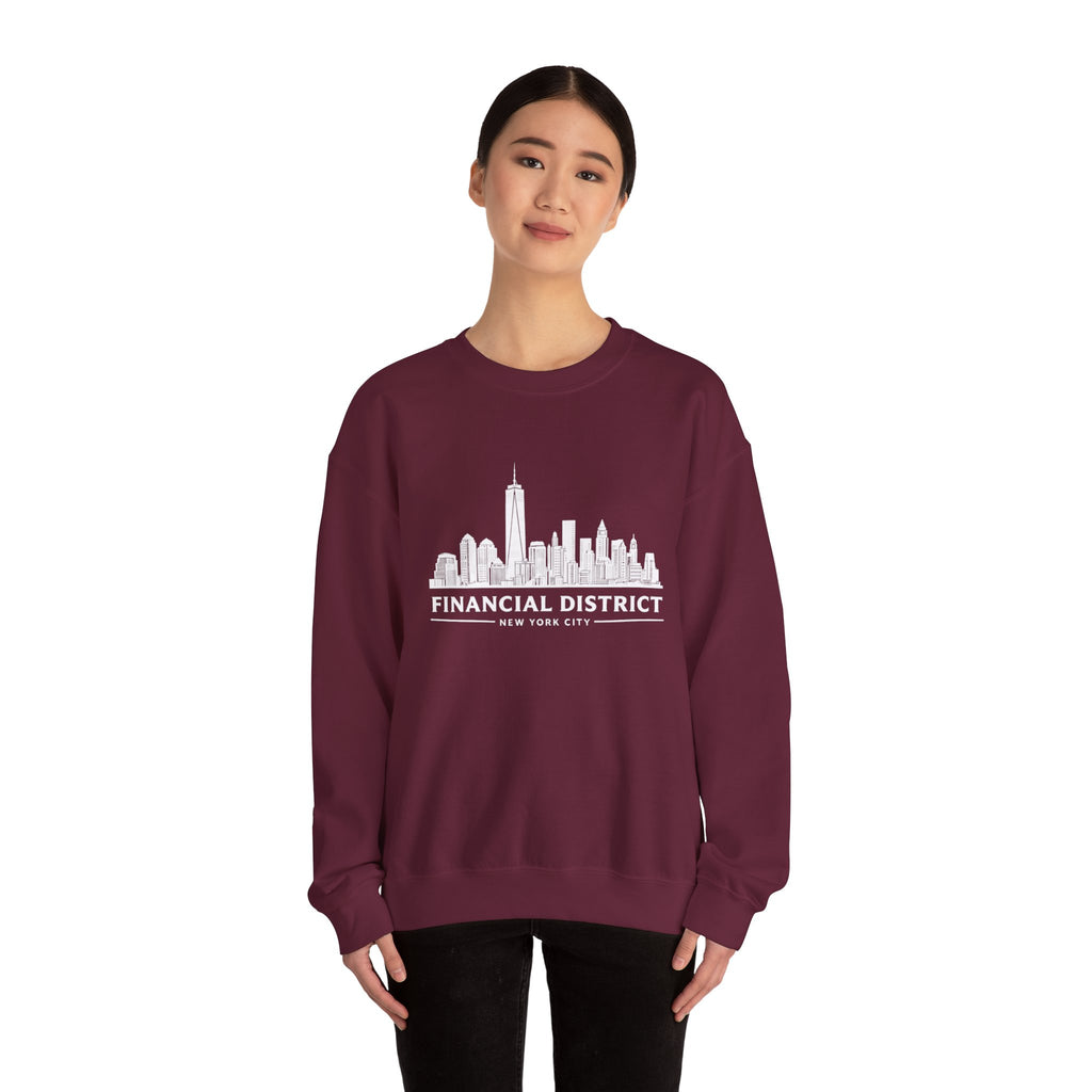 Financial District Crewneck Sweatshirt — New York Skyline Graphic