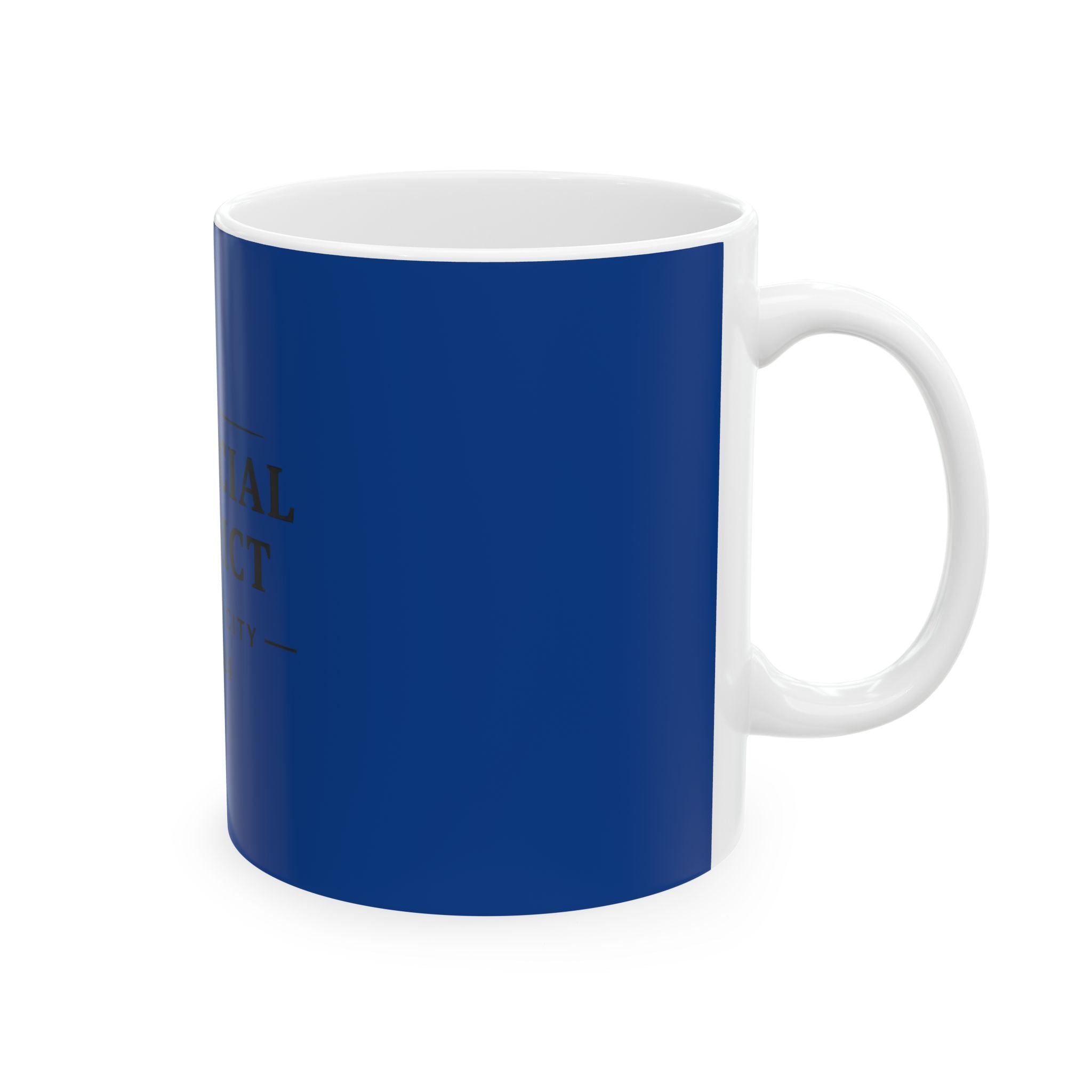 Financial District New York City Est. 1624 Coffee Mug (Dark Blue)