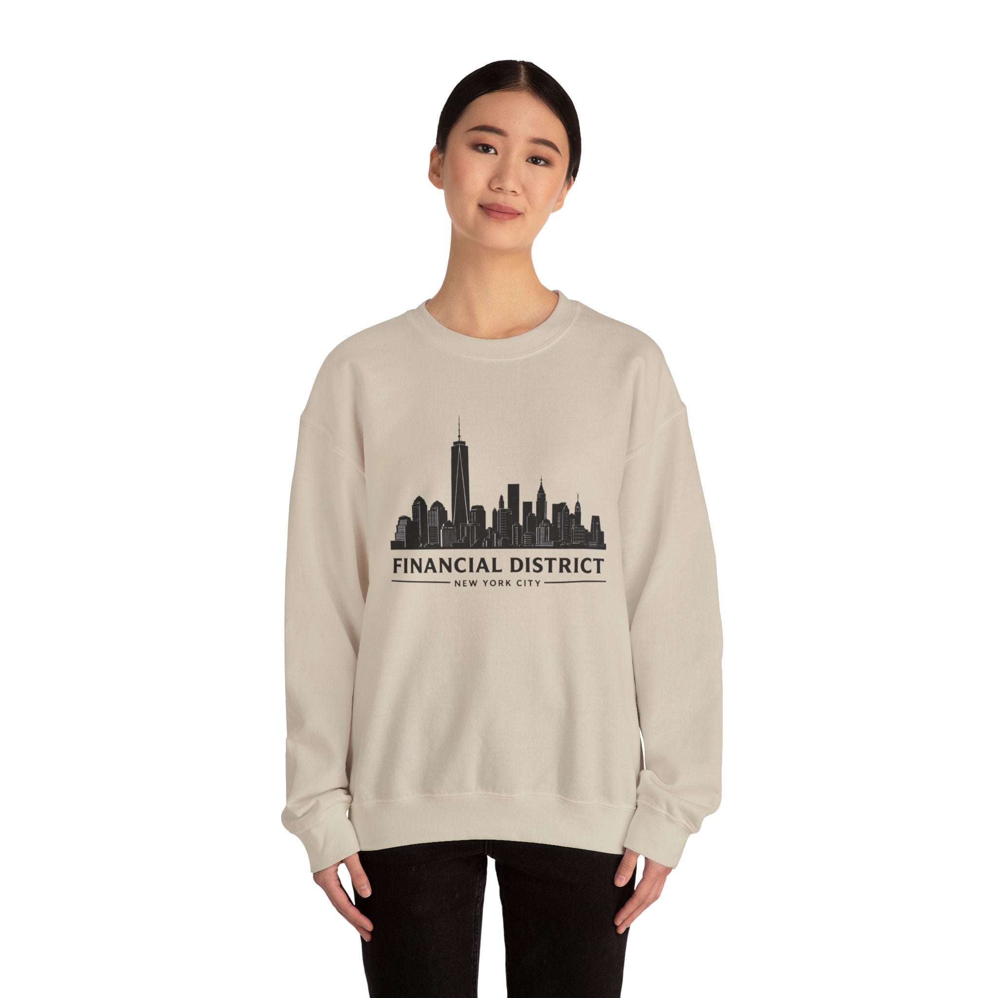 Financial District Crewneck Sweatshirt — New York Skyline Graphic