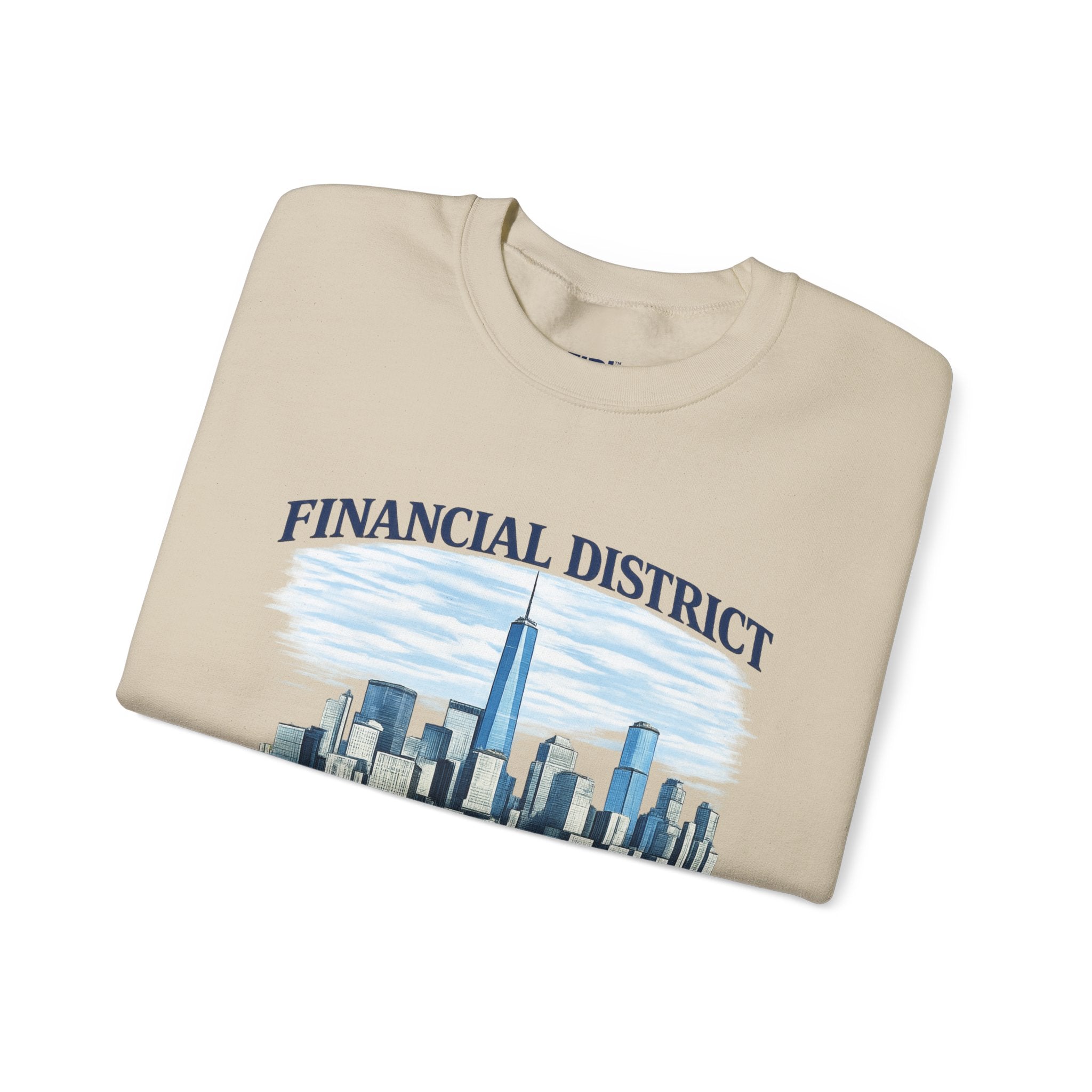 Financial District Crewneck Sweatshirt — New York Skyline Graphic