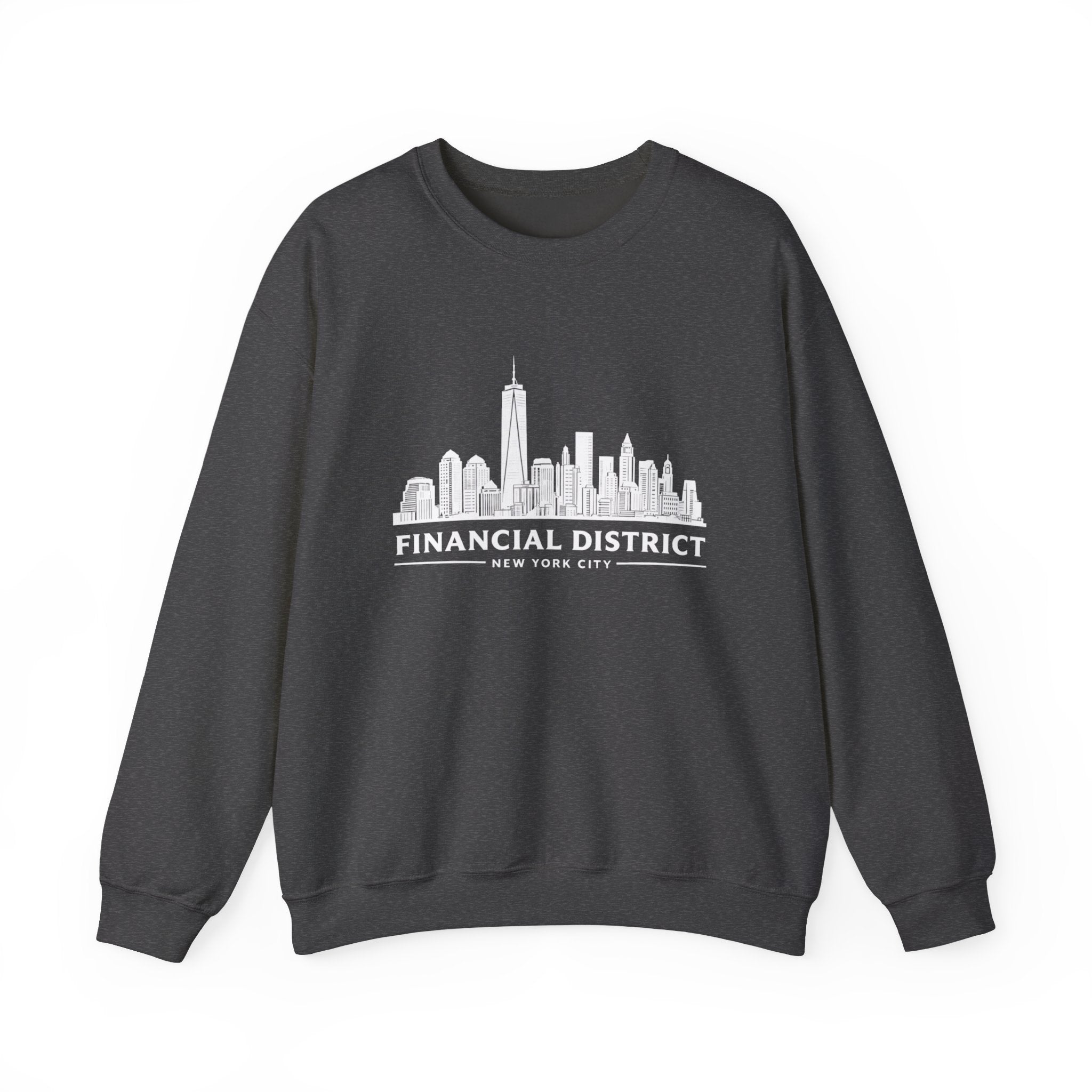 Financial District Crewneck Sweatshirt — New York Skyline Graphic