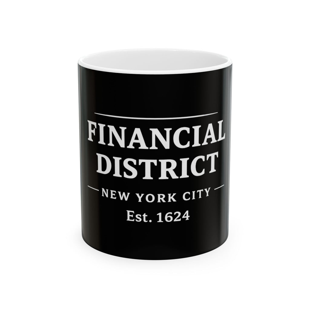 Financial District New York City Est. 1624 Coffee Mug (Black)