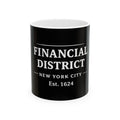 Financial District New York City Est. 1624 Coffee Mug (Black)