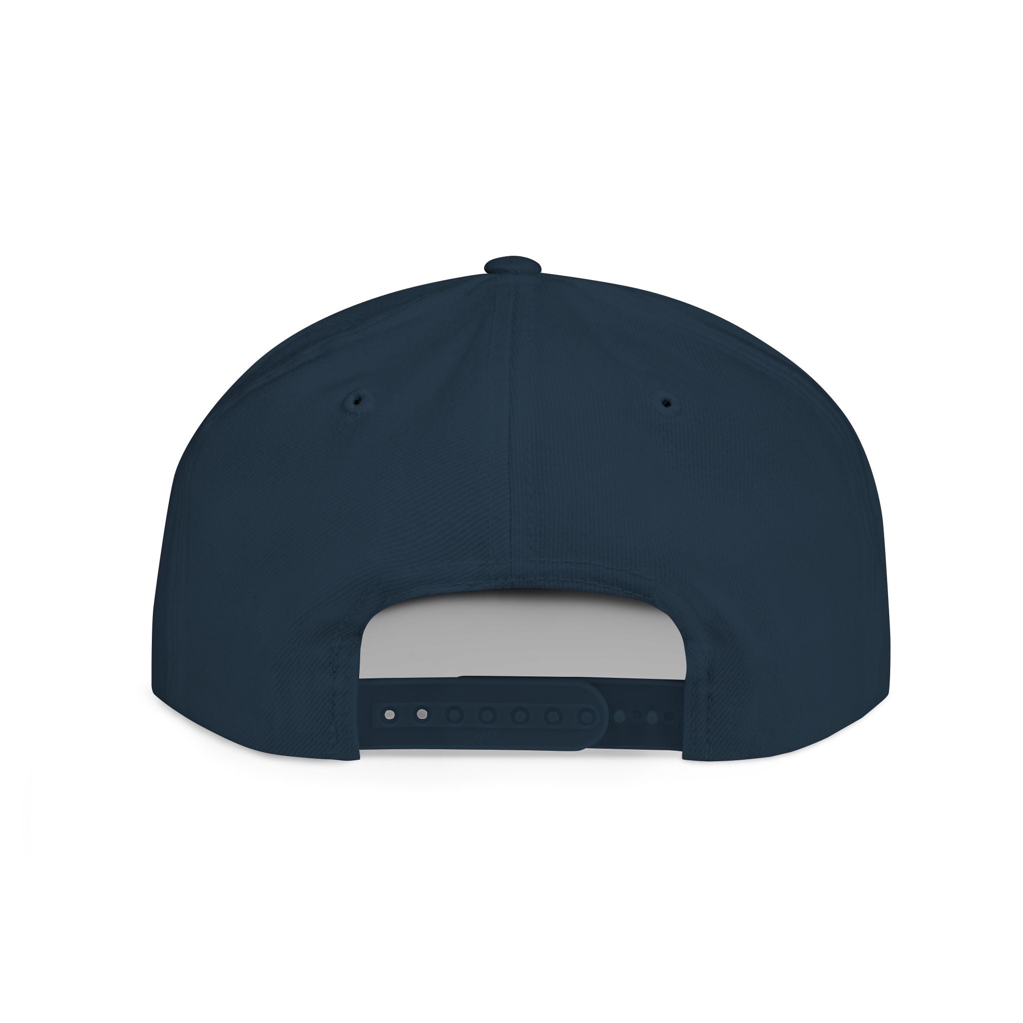Flat Bill Snapback Hat — "Financial District" Script Embroidered Cap