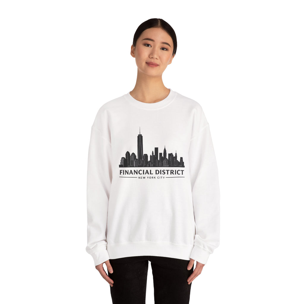 Financial District Crewneck Sweatshirt — New York Skyline Graphic