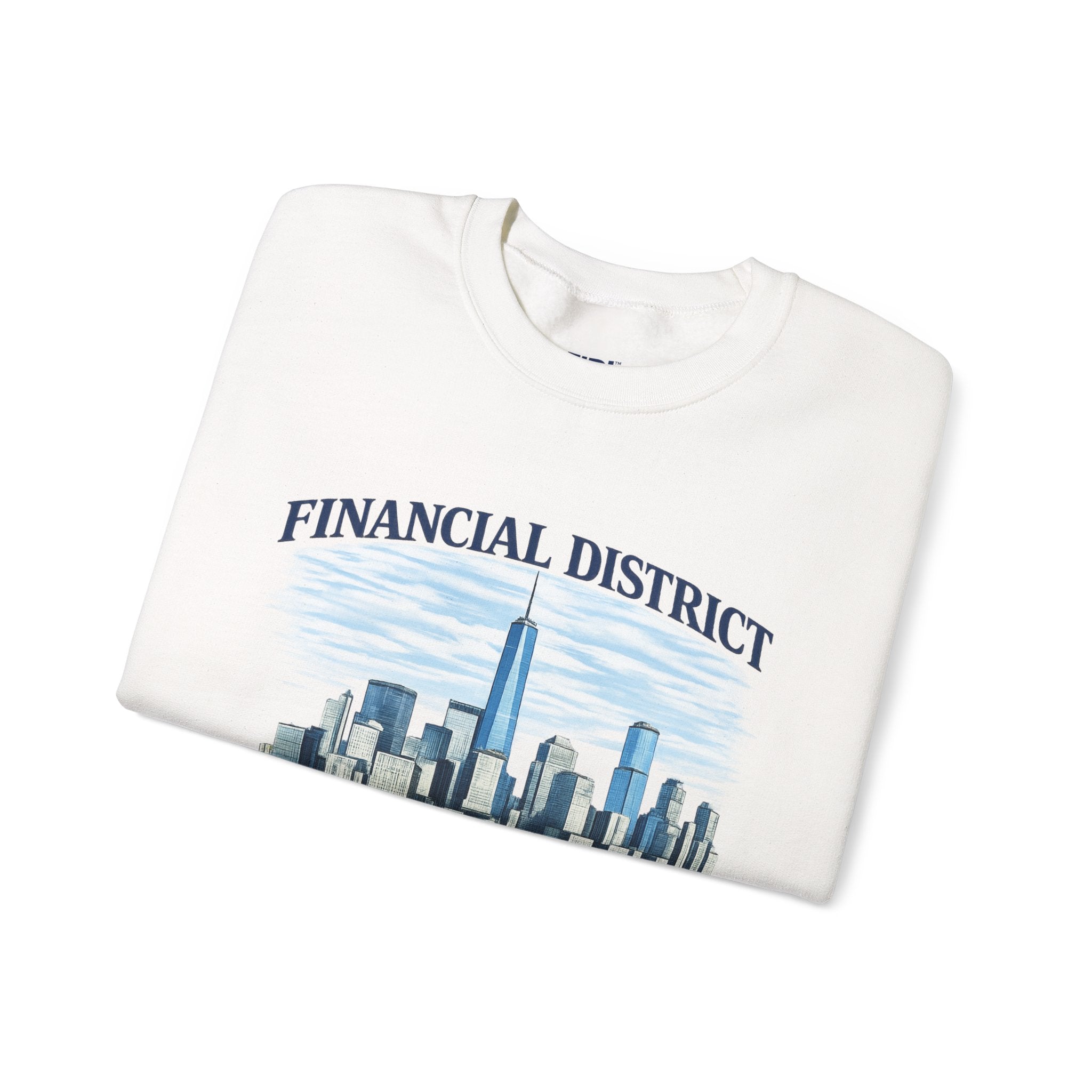 Financial District Crewneck Sweatshirt — New York Skyline Graphic