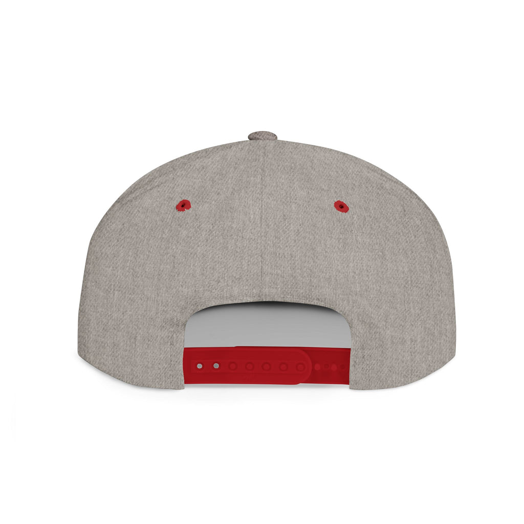 Flat Bill Snapback Hat — "Financial District" Script Embroidered Cap