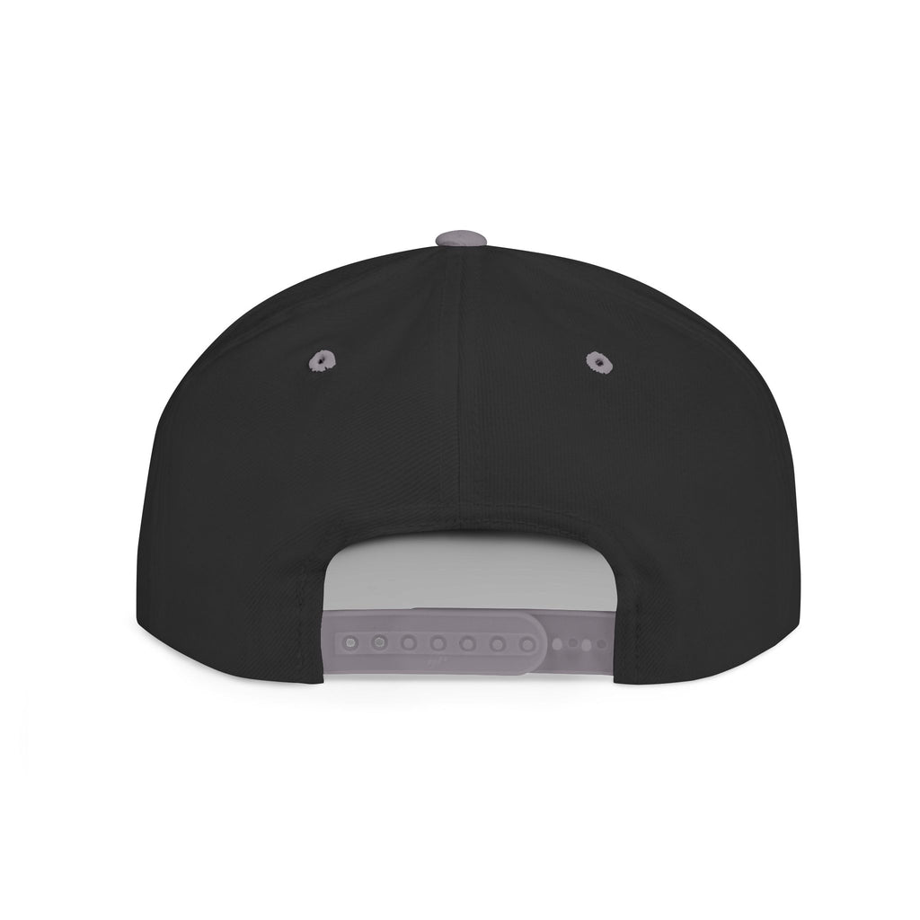 Flat Bill Snapback Hat — "Financial District" Script Embroidered Cap