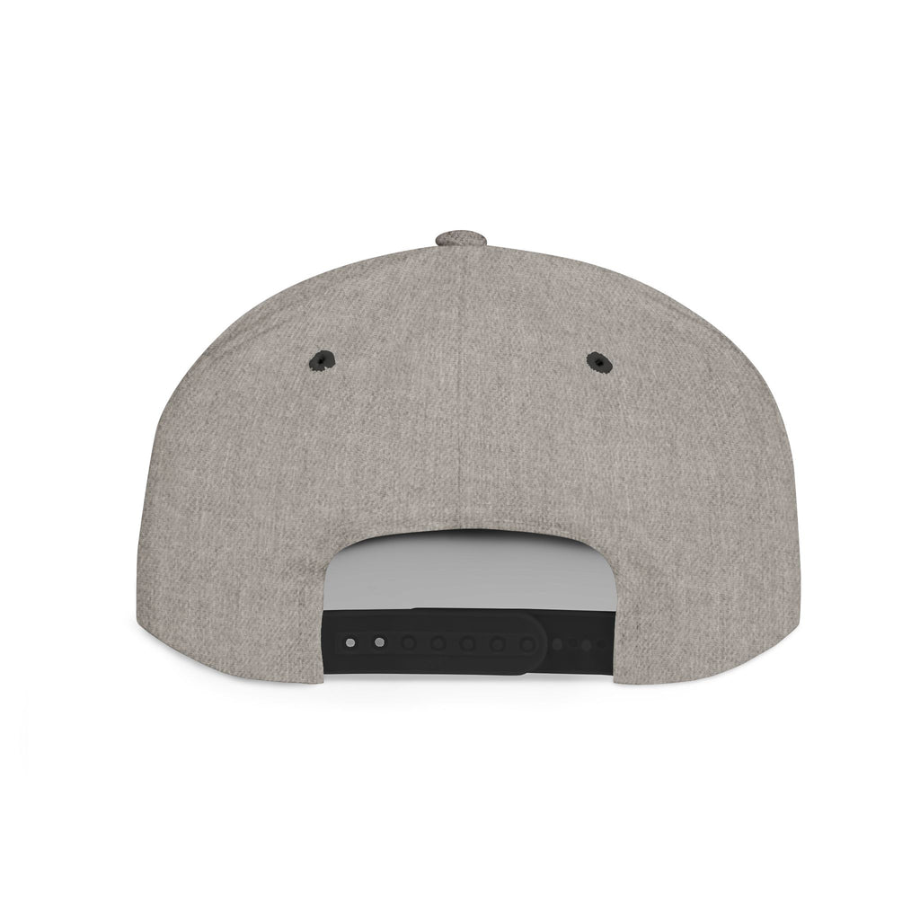 Flat Bill Snapback Hat — "Financial District" Script Embroidered Cap