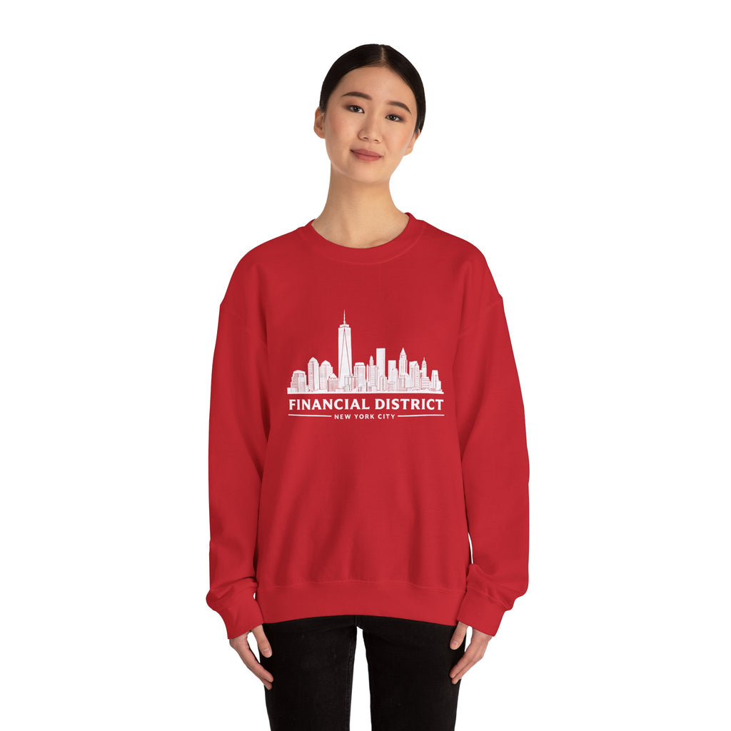 Financial District Crewneck Sweatshirt — New York Skyline Graphic
