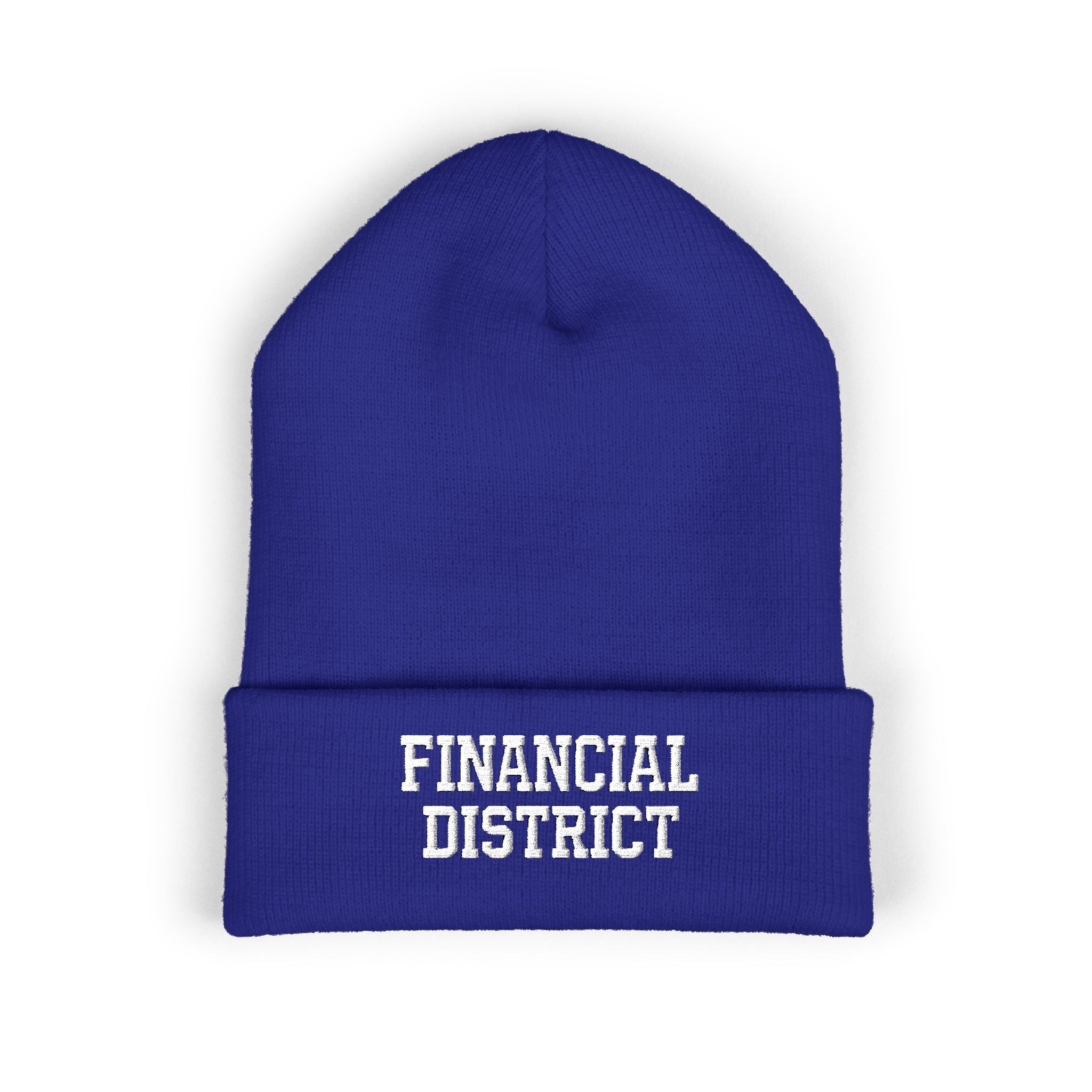 Financial District Embroidered Cuffed Beanie