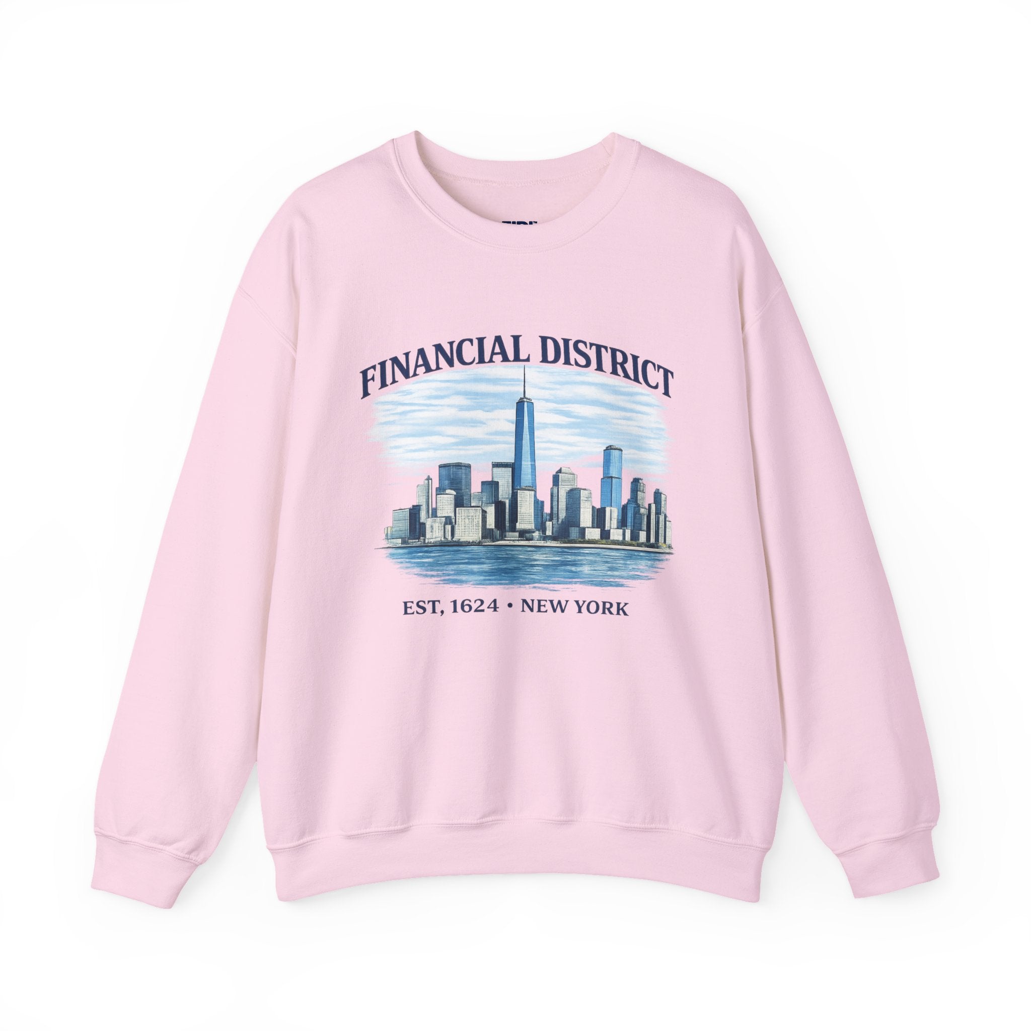 Financial District Crewneck Sweatshirt — New York Skyline Graphic